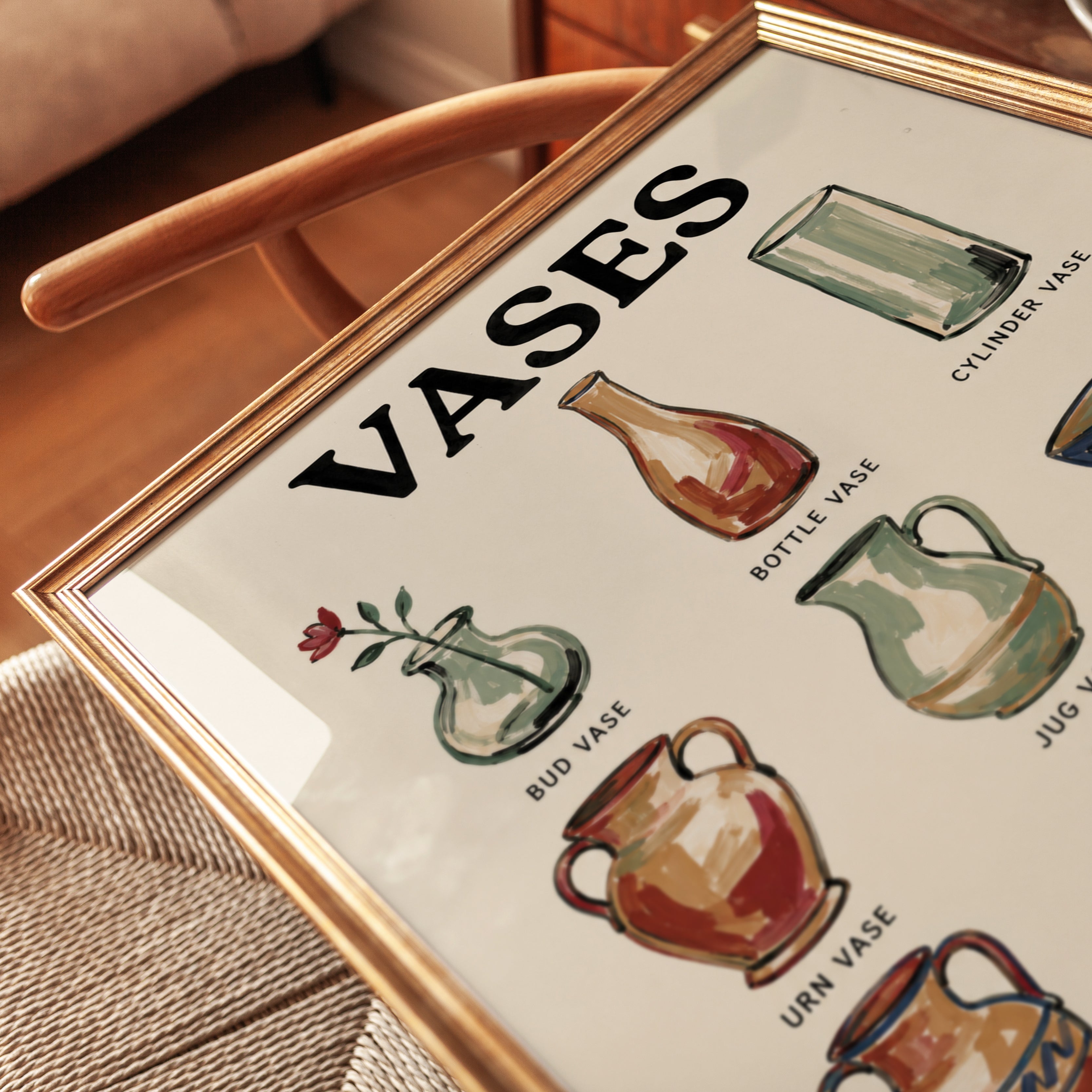 Vases Wall Art – Kitchen Decor - detail