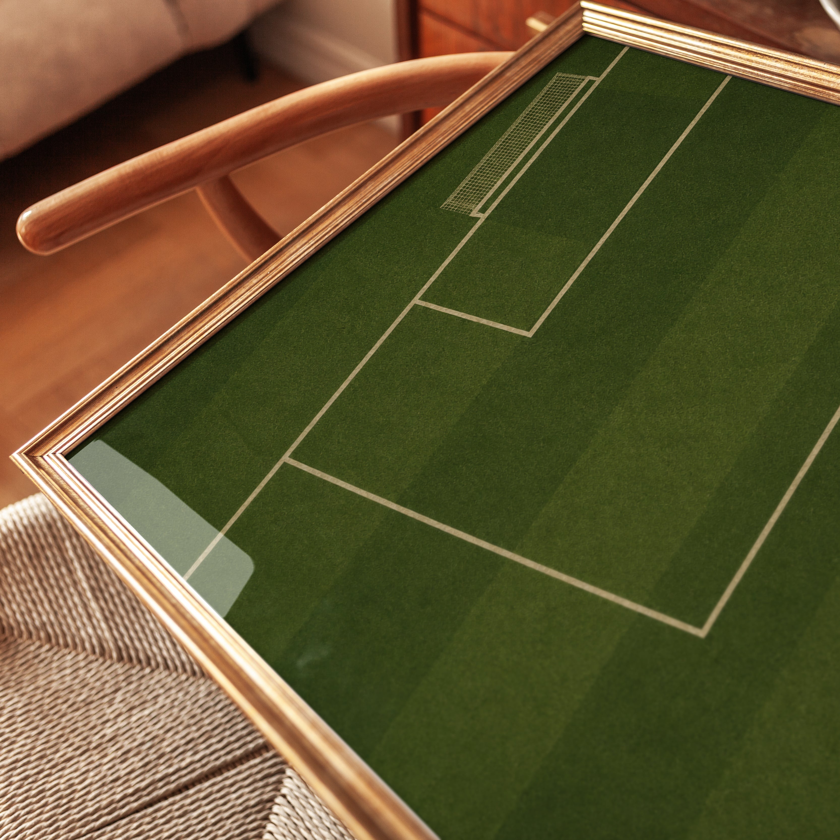 Tennis Court Poster – Minimalist Sports Wall Art - detail