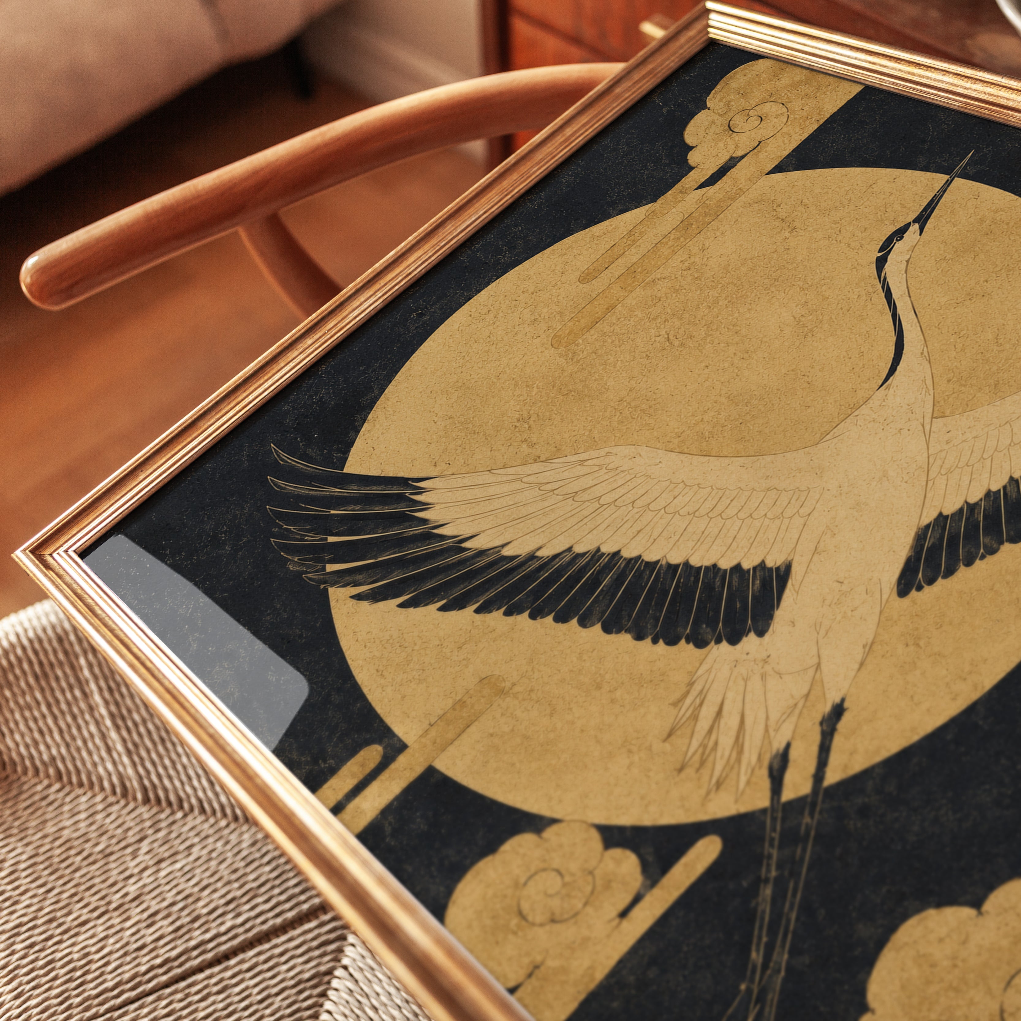 Japanese Crane Print - detail