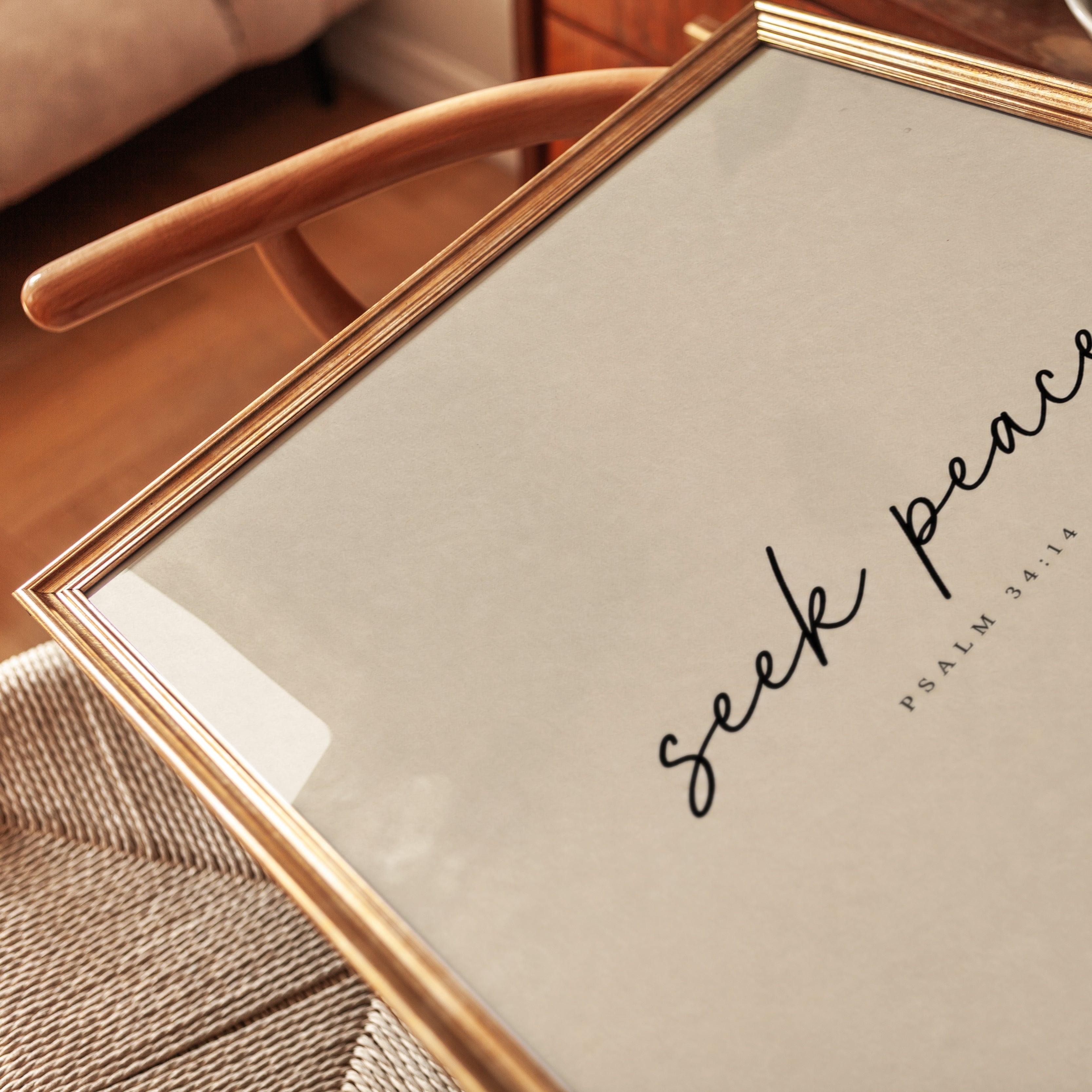 Seek Peace Psalm 34:14 Print - detail