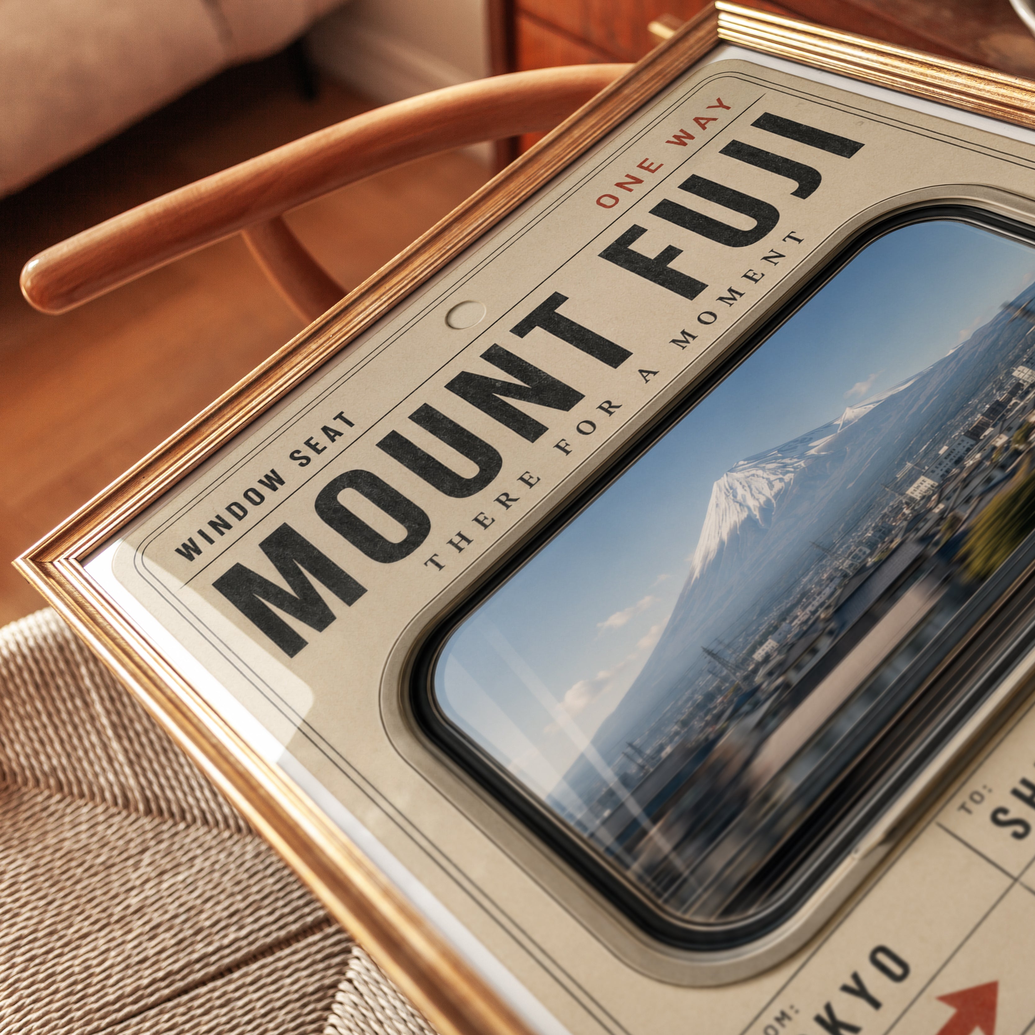 Mount Fuji Travel Poster - detail