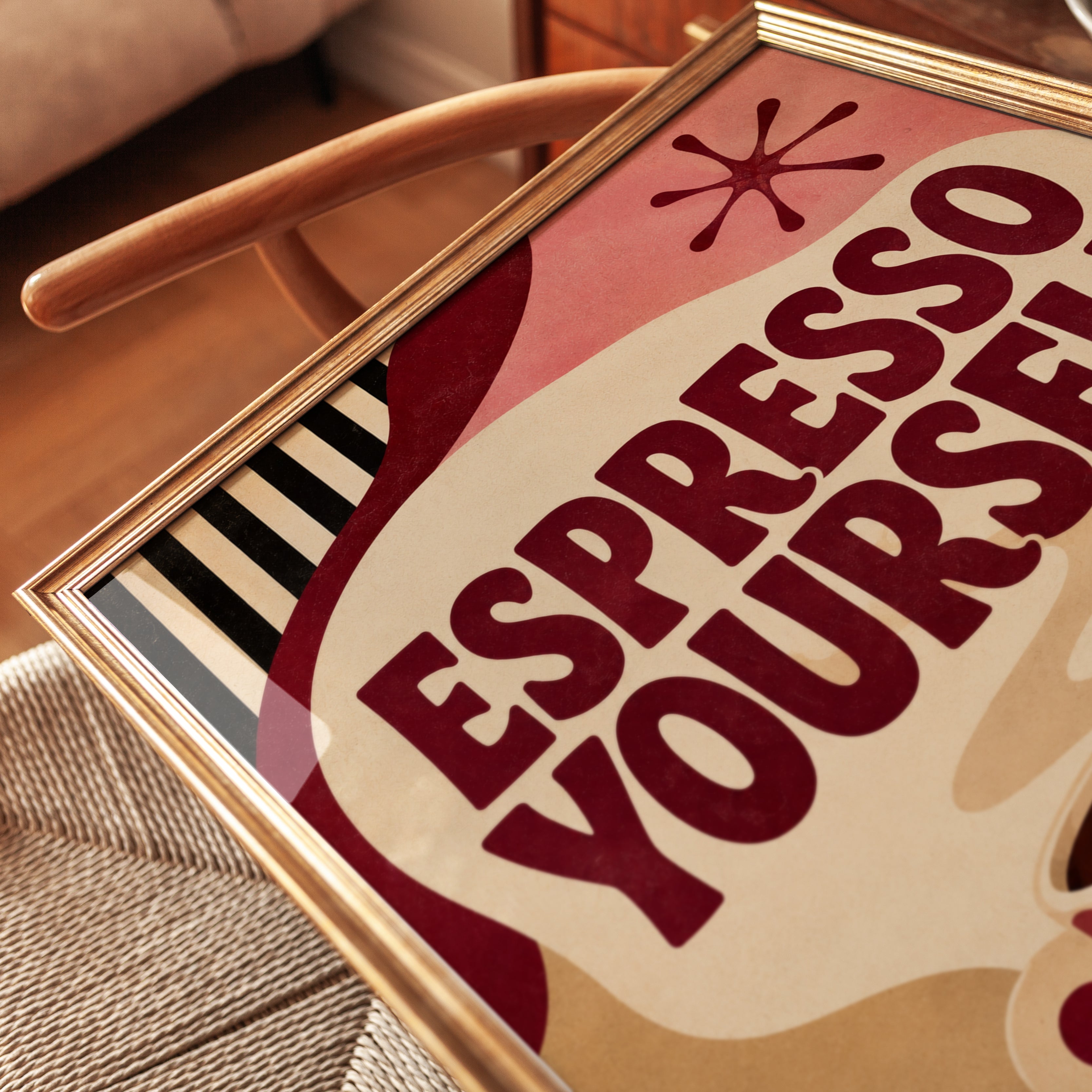 Mid-Century Coffee Print - detail