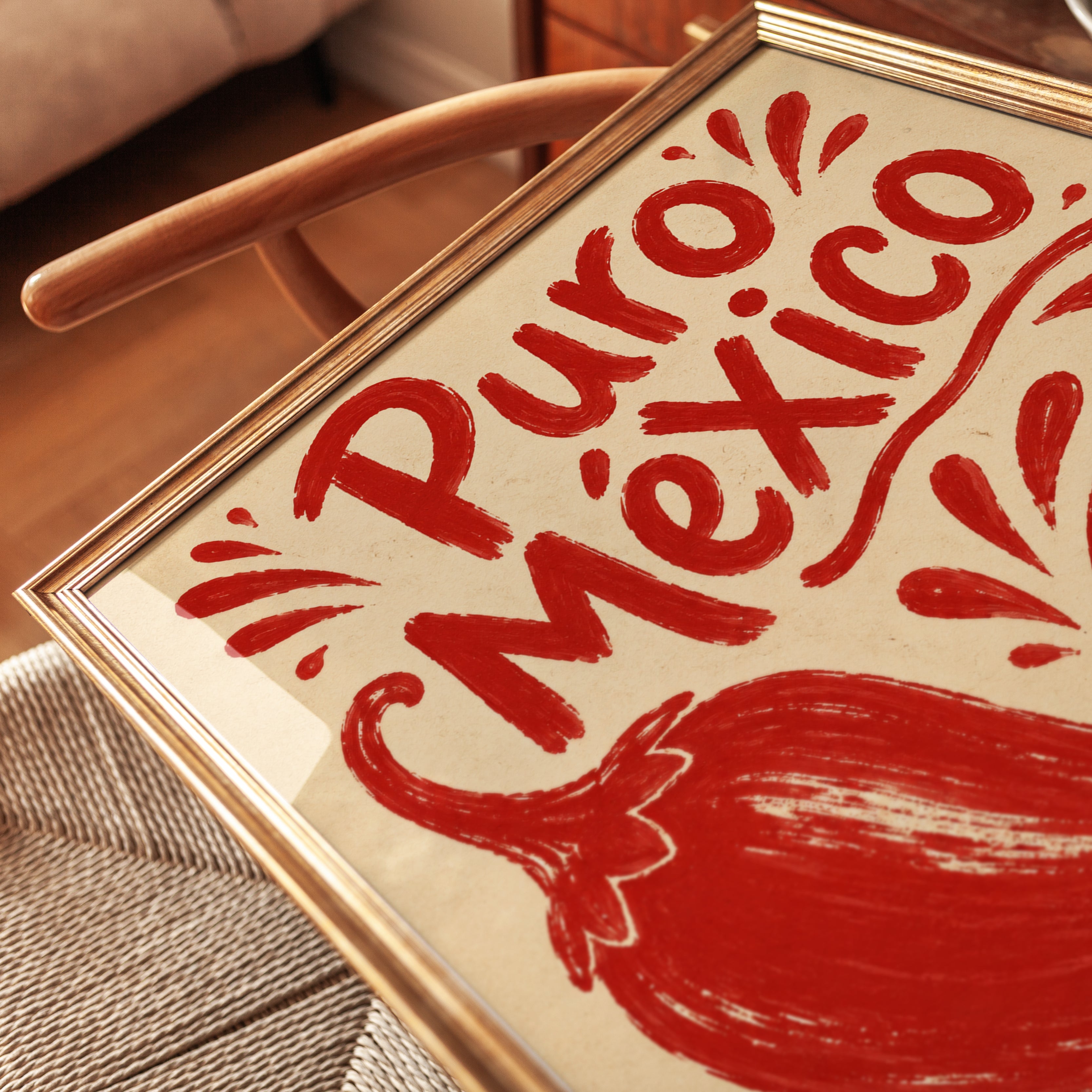 Mexican Kitchen Wall Art – Puro Mexico Print - detail