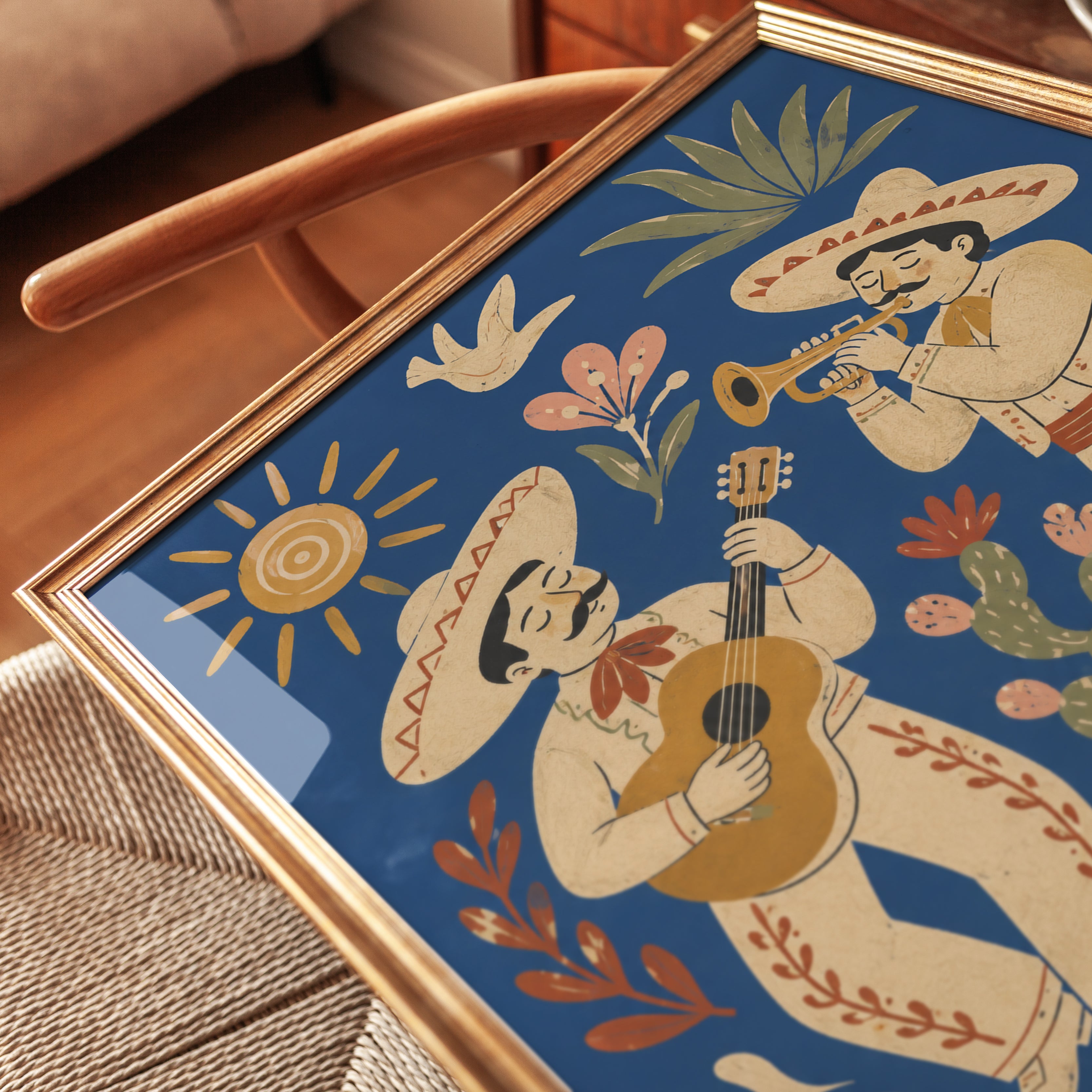 Mexican Folk Art Print - detail
