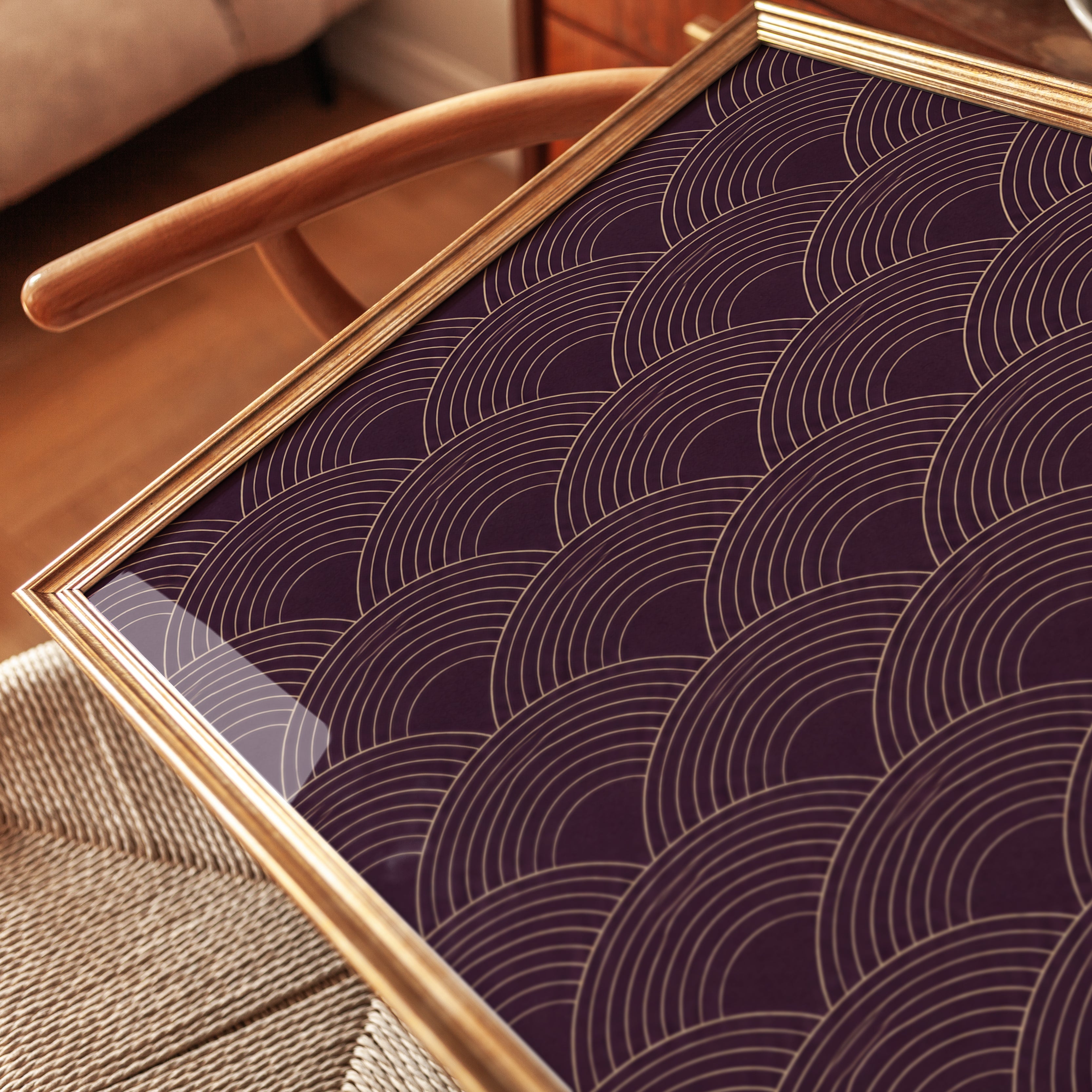 Seigaiha Wave Print: Japanese Ocean Pattern - detail
