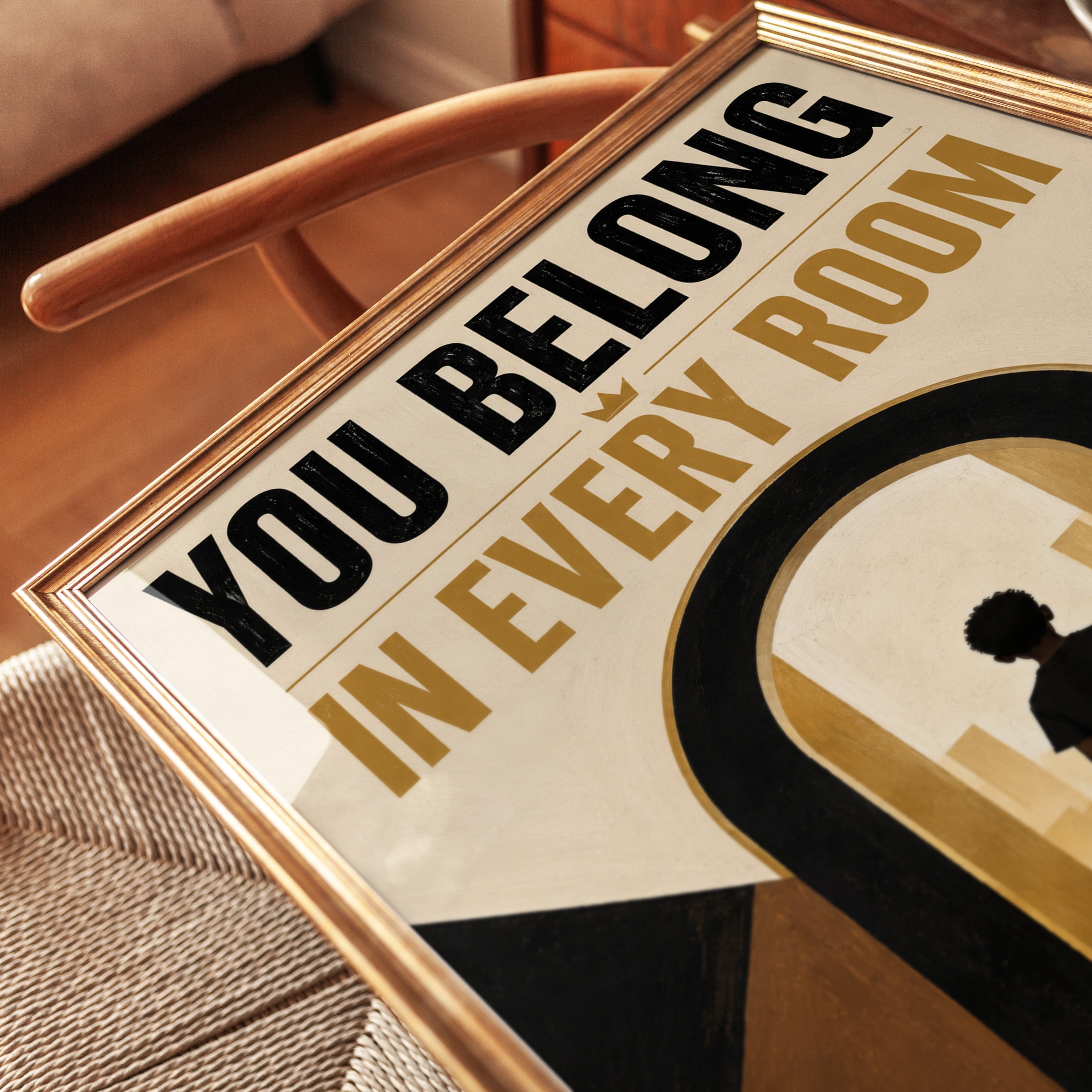 You Belong Wall Art – Motivational Print - detail
