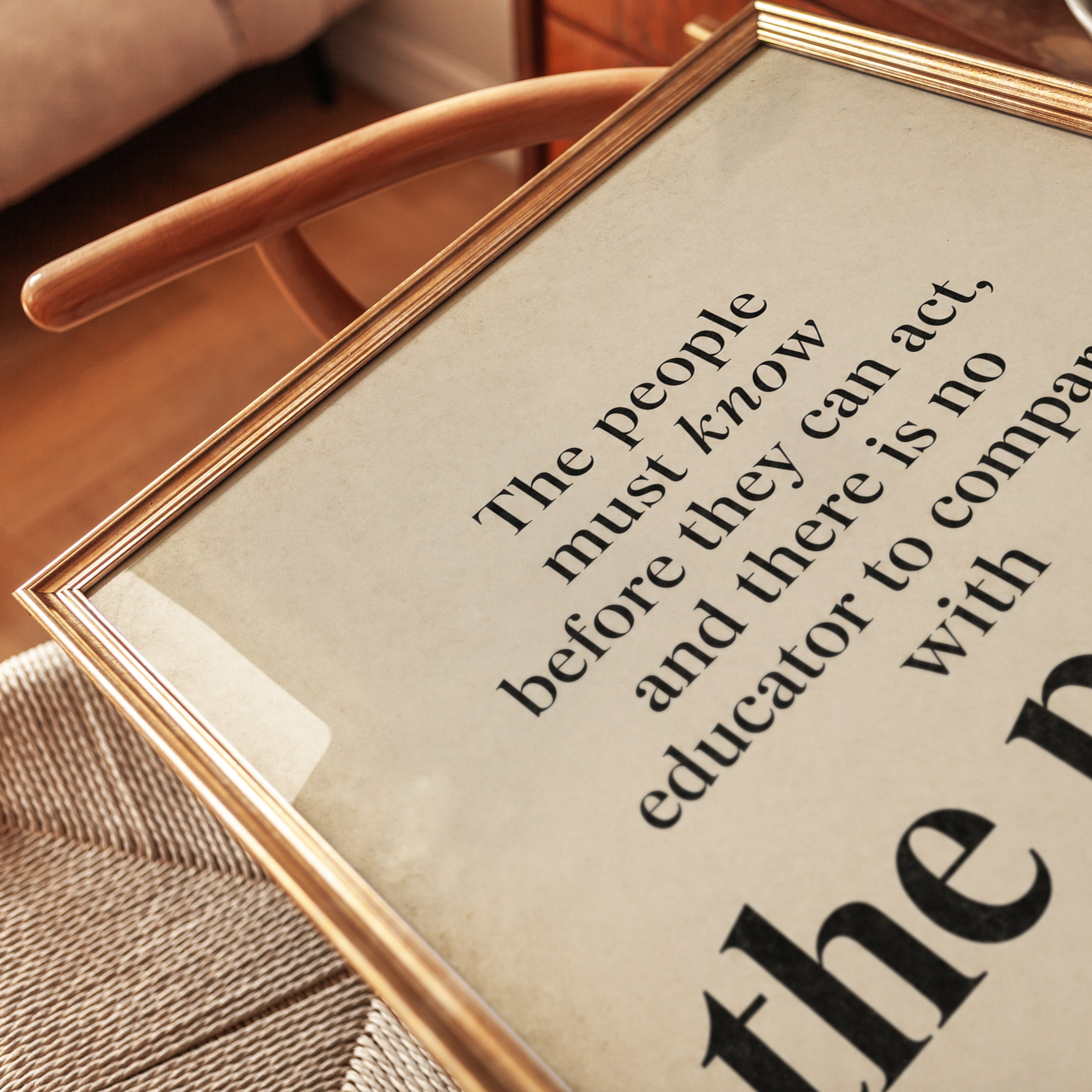 Inspirational Quote Print – Ida B Wells Wall Art - detail