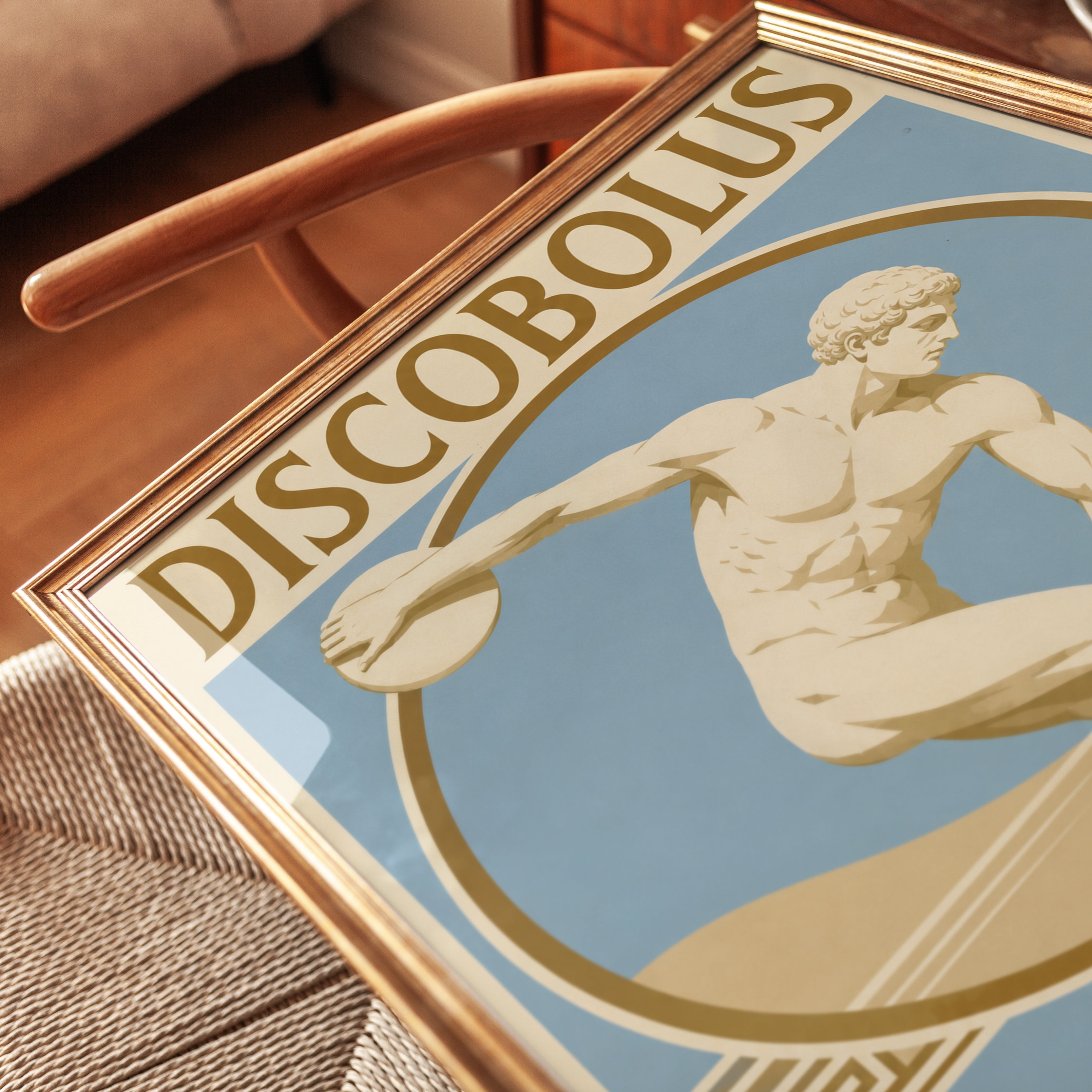 Greek Statue Poster – Discobolus Art Print - detail