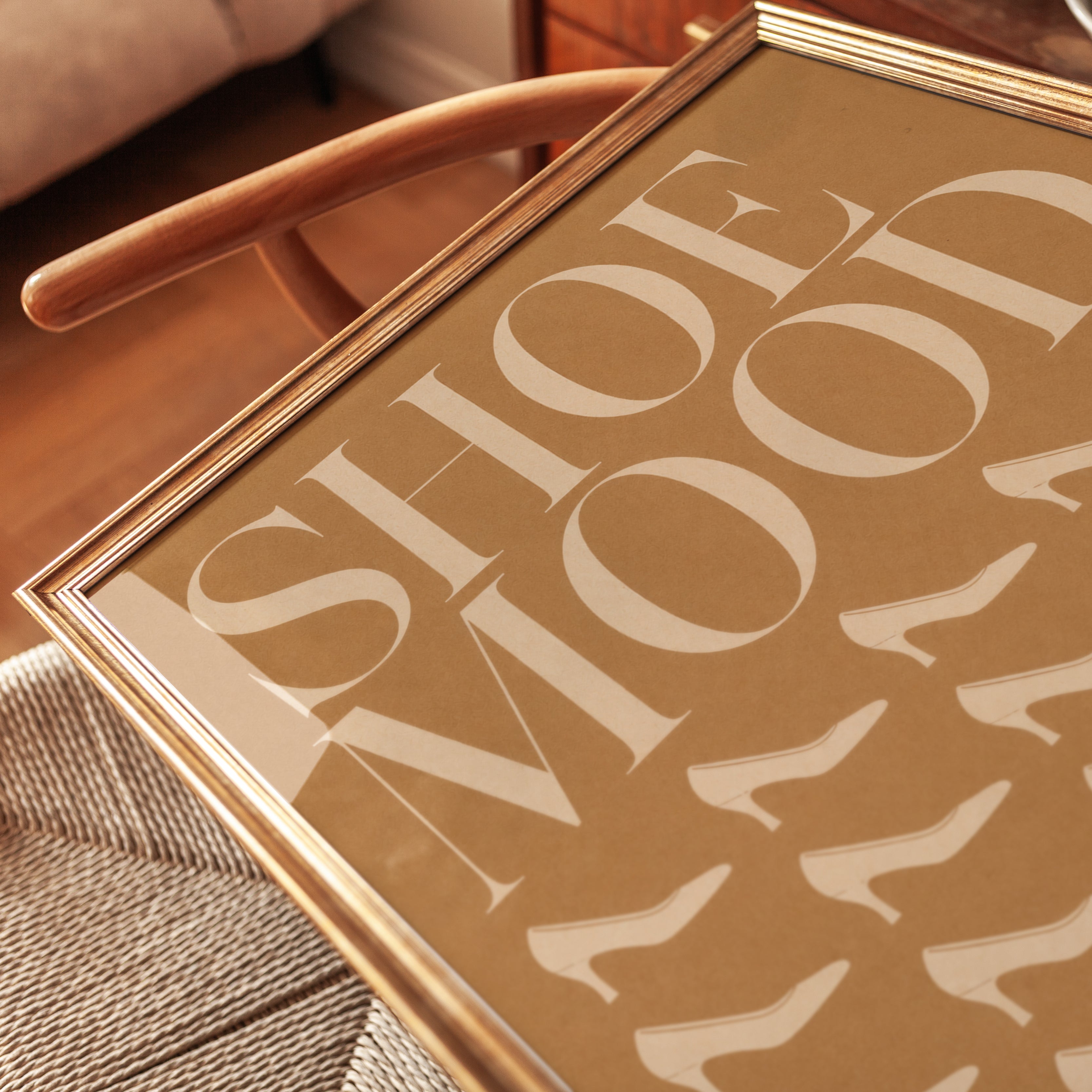 Shoe Mood Wall Art – Retro Typography - detail
