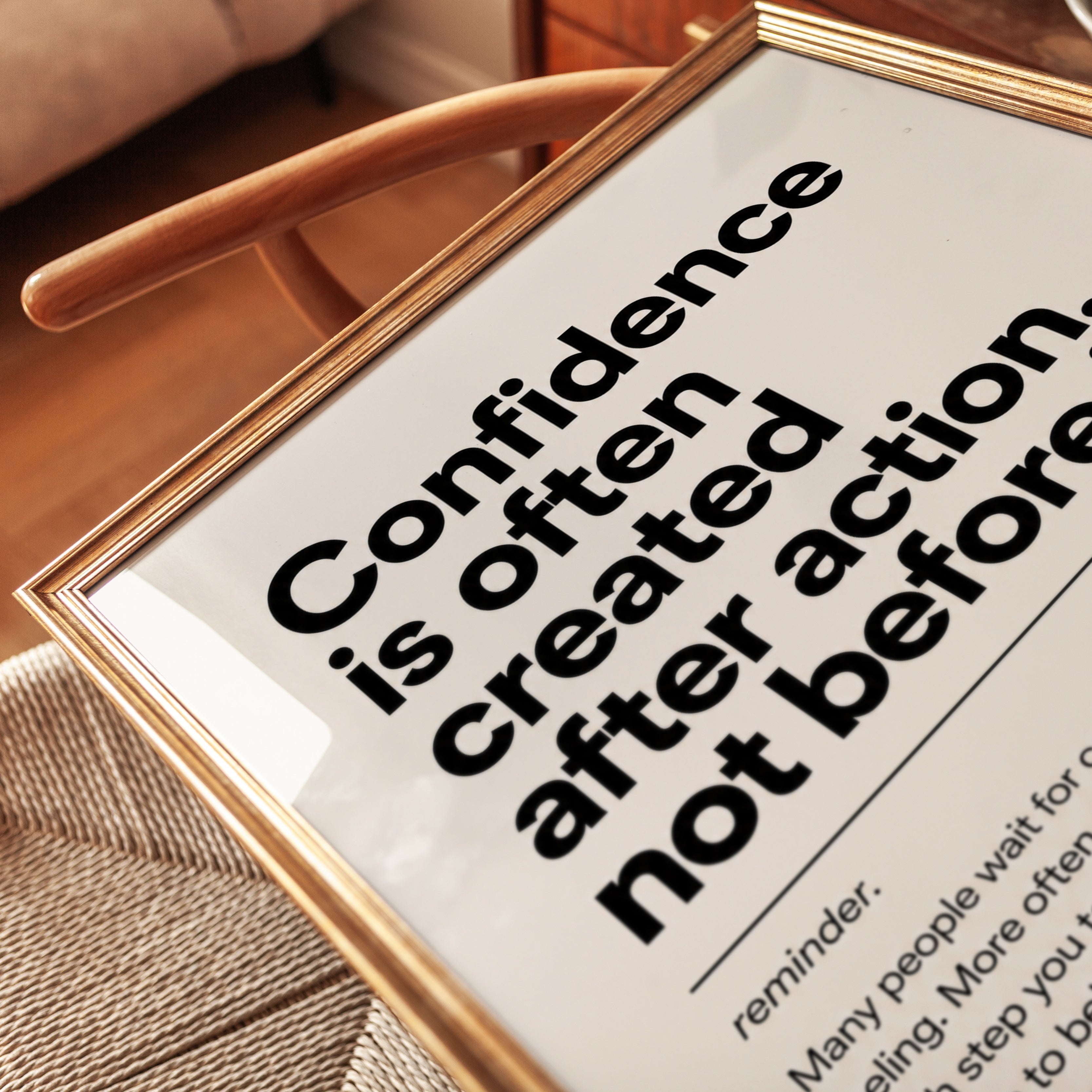 Confidence Typography Print - detail