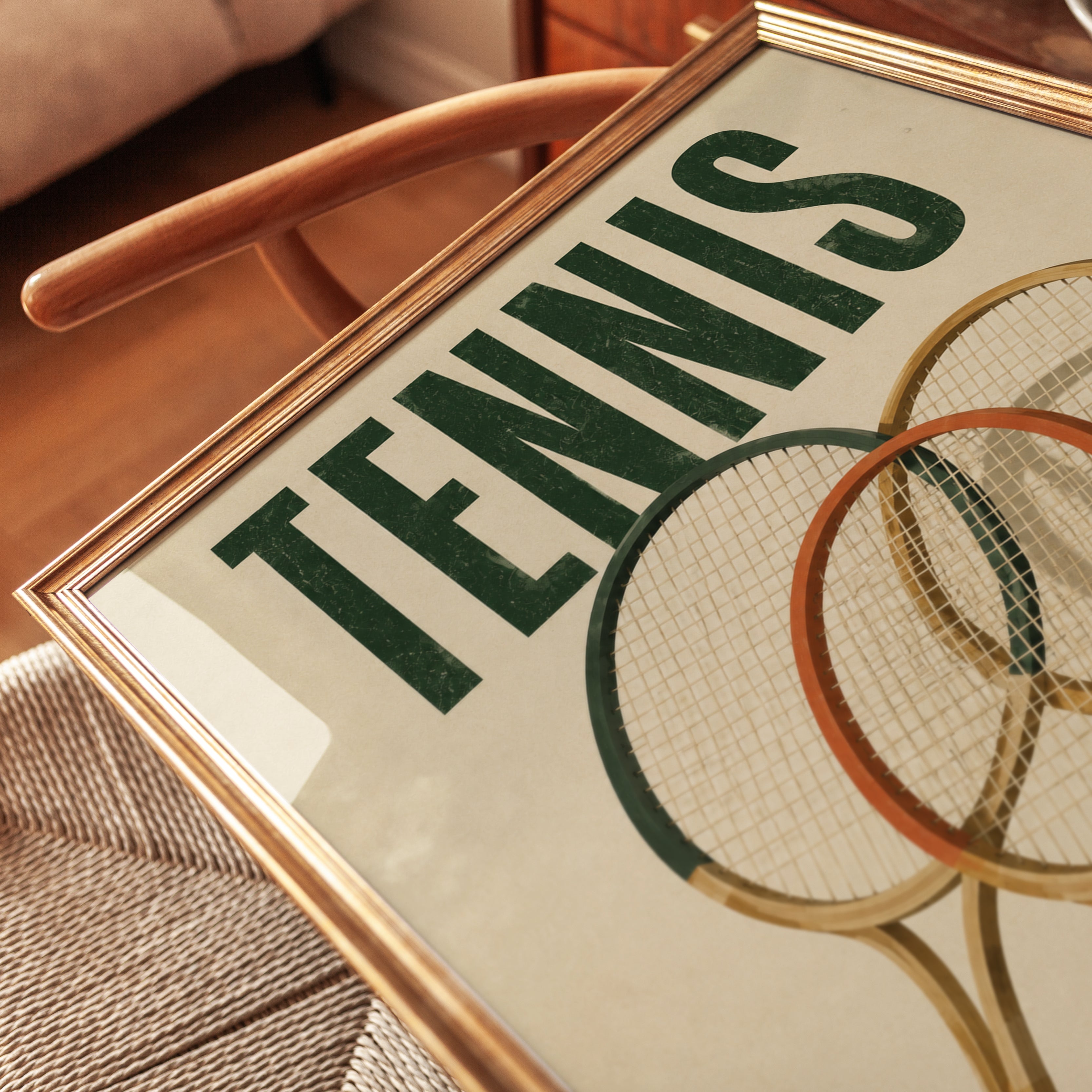 Tennis Wall Art – Vintage Sports Poster - detail