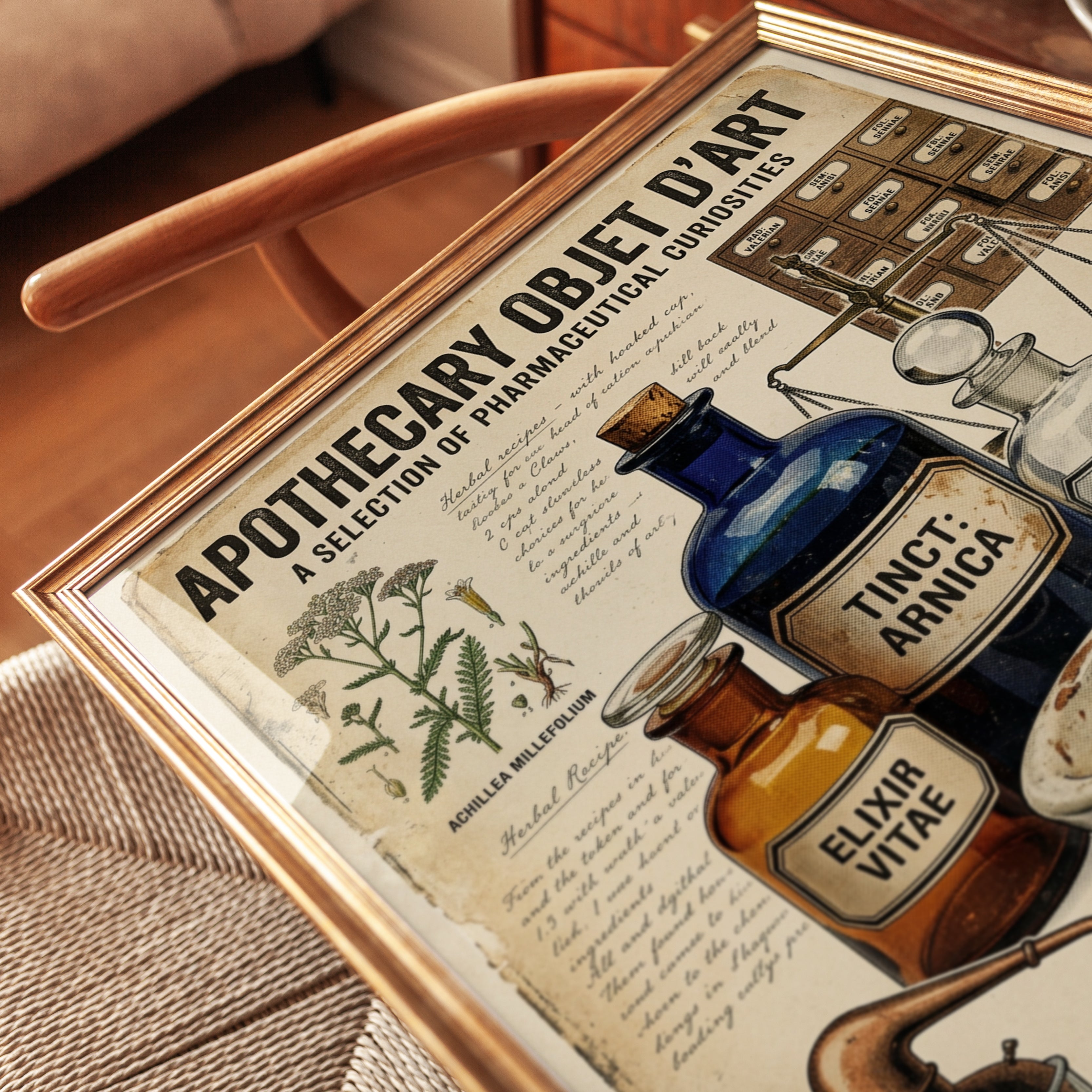 Apothecary Poster Print — Vintage Pharmaceutical Curiosities - detail