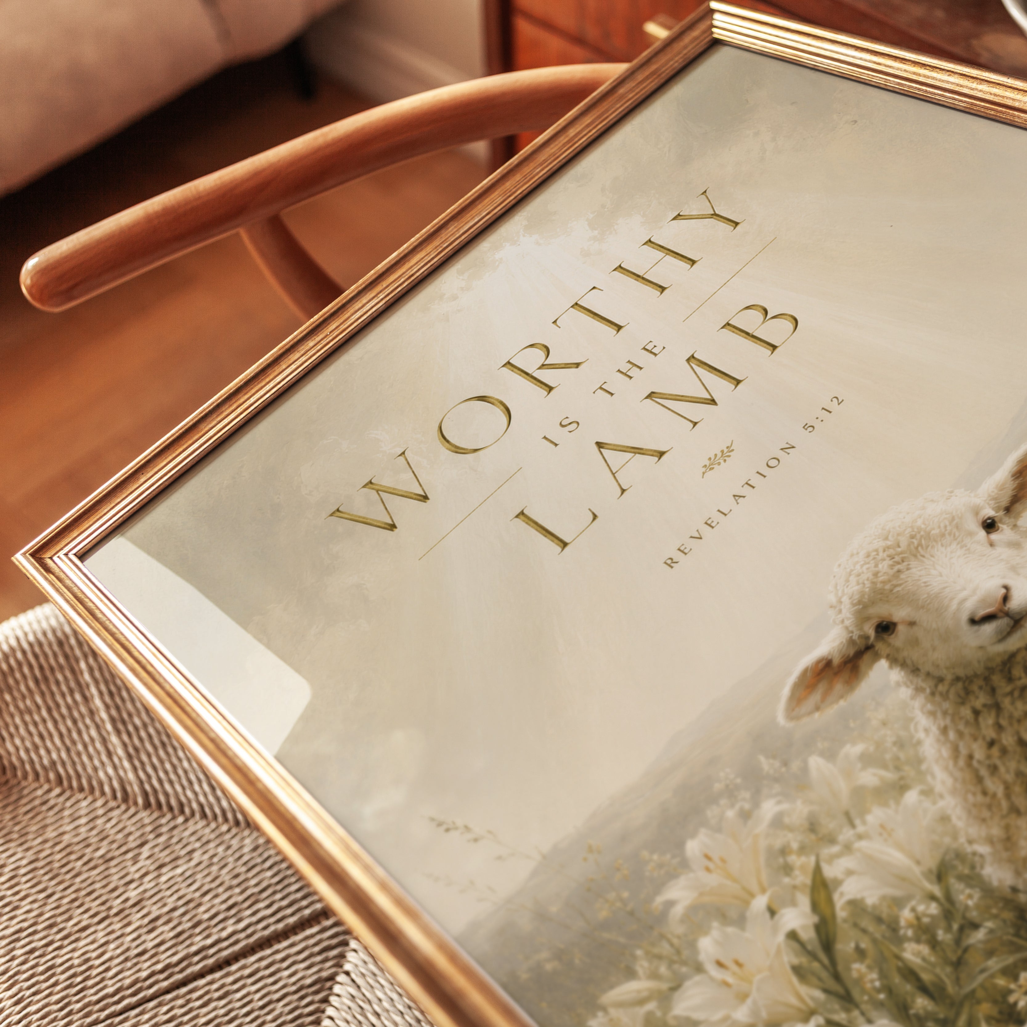 Christian Lamb Wall Art - detail