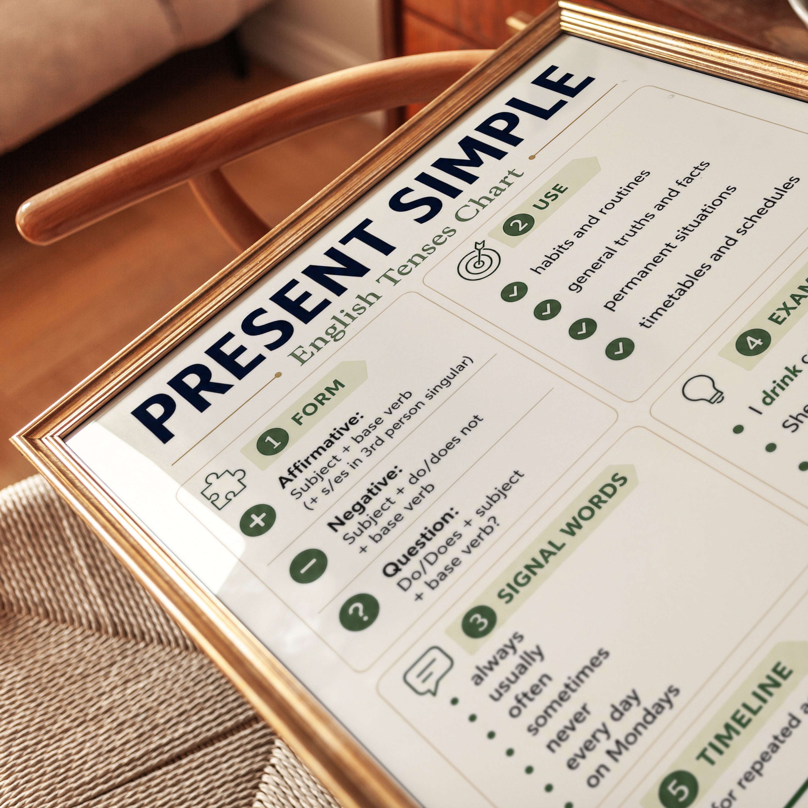 English Grammar Poster - detail