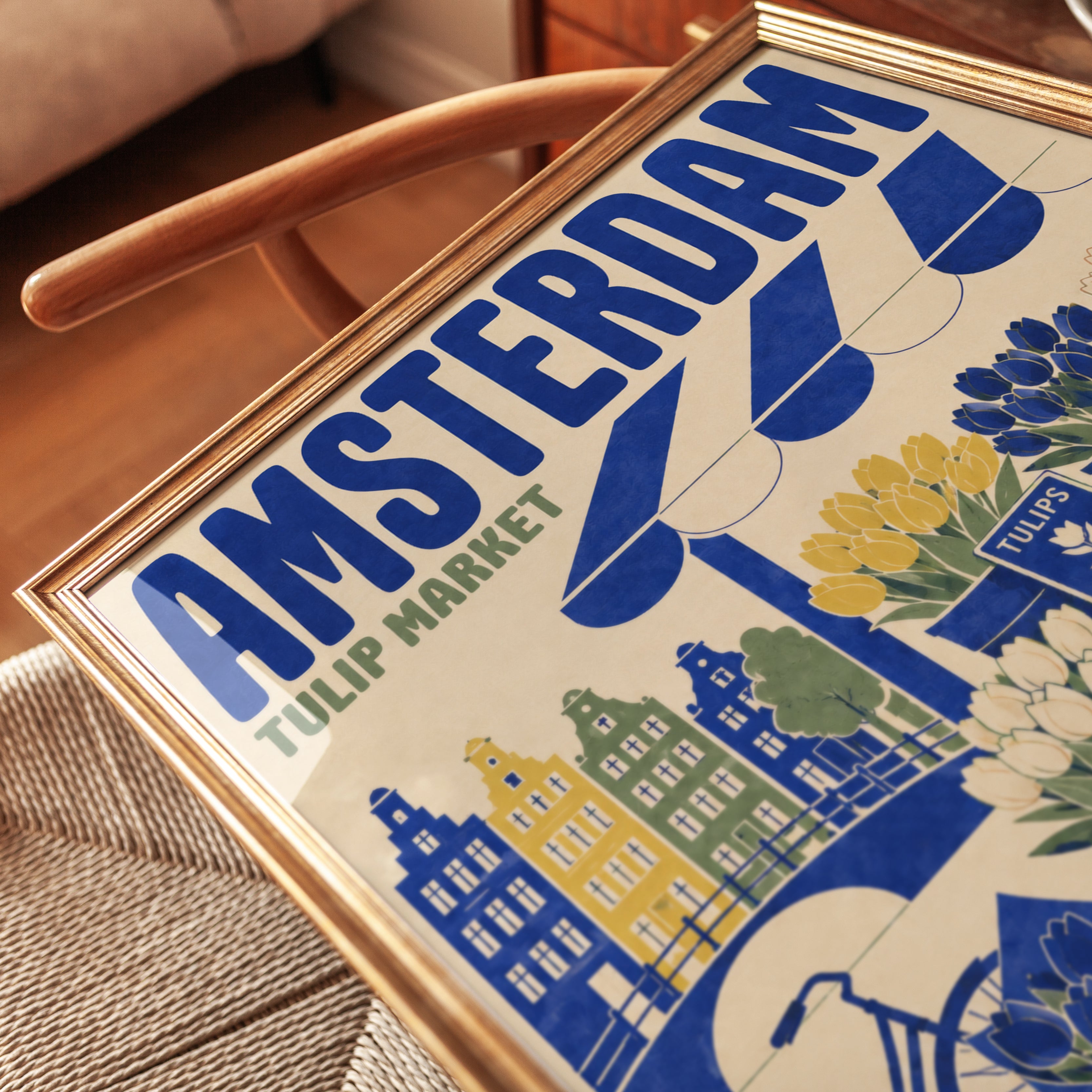 Amsterdam Travel Poster - detail