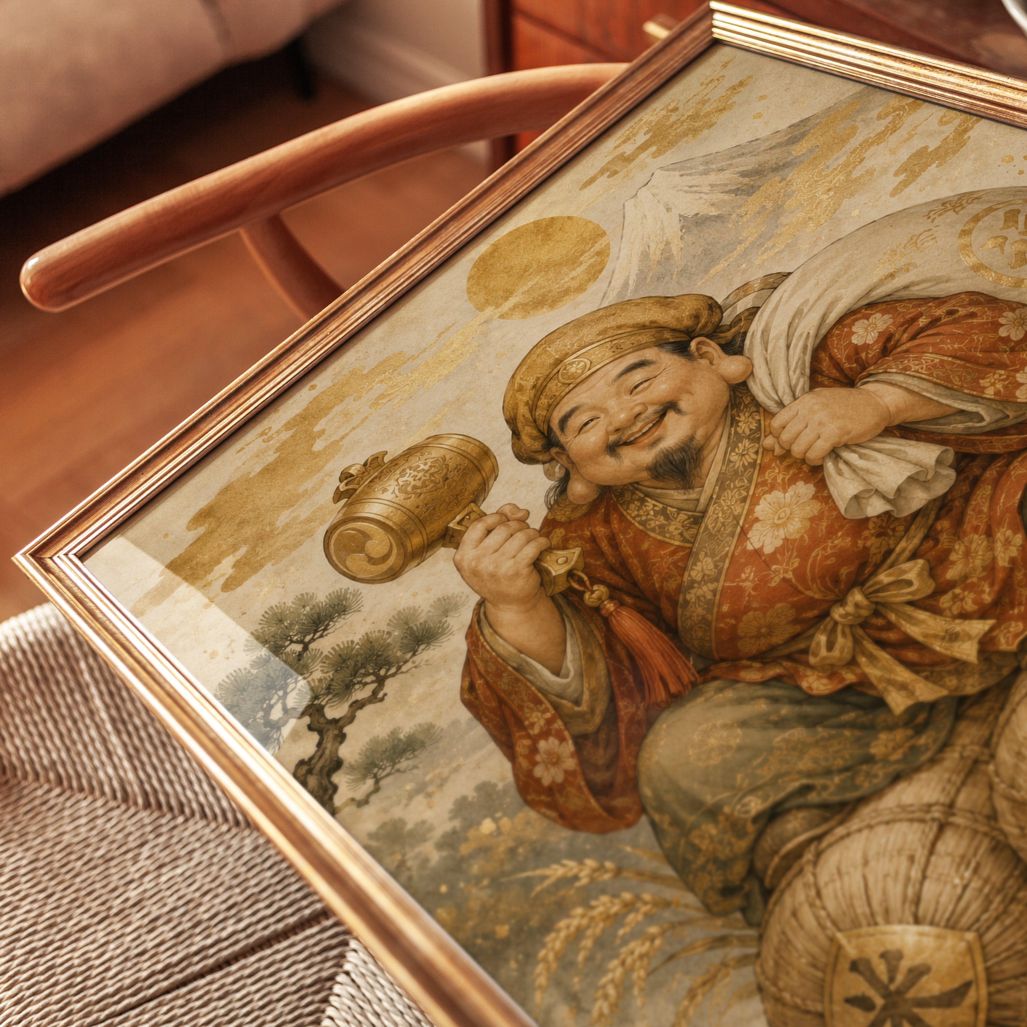 Japanese God Wall Art – Abundance Print - detail