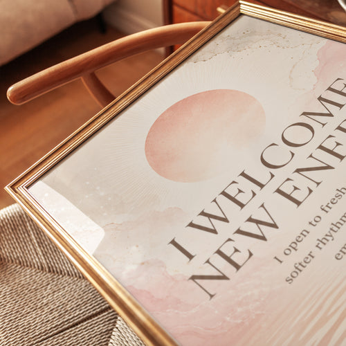Affirmation Sun Poster – New Energy Wall Art - detail