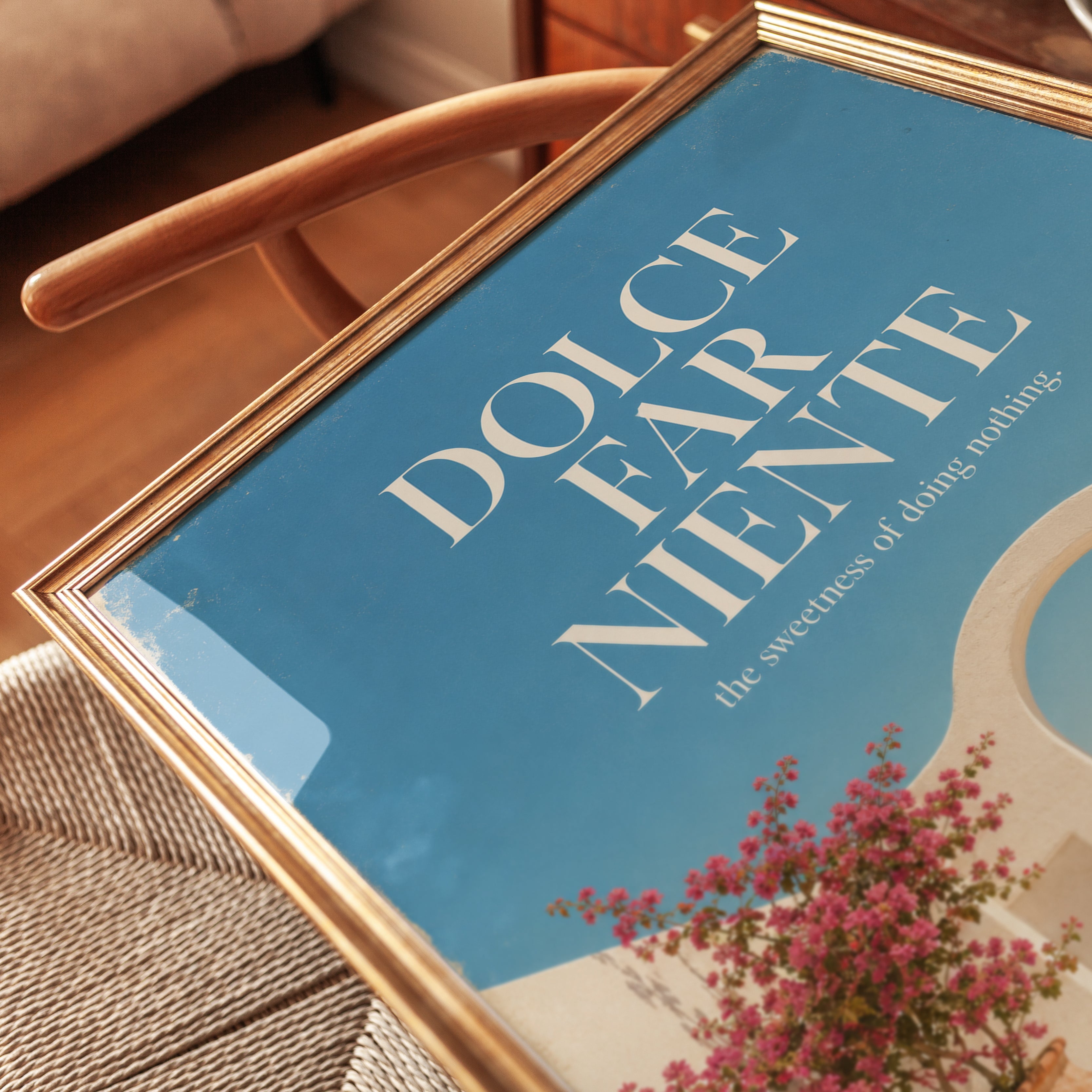 Italian Quote Wall Art – Dolce Far Niente Print - detail