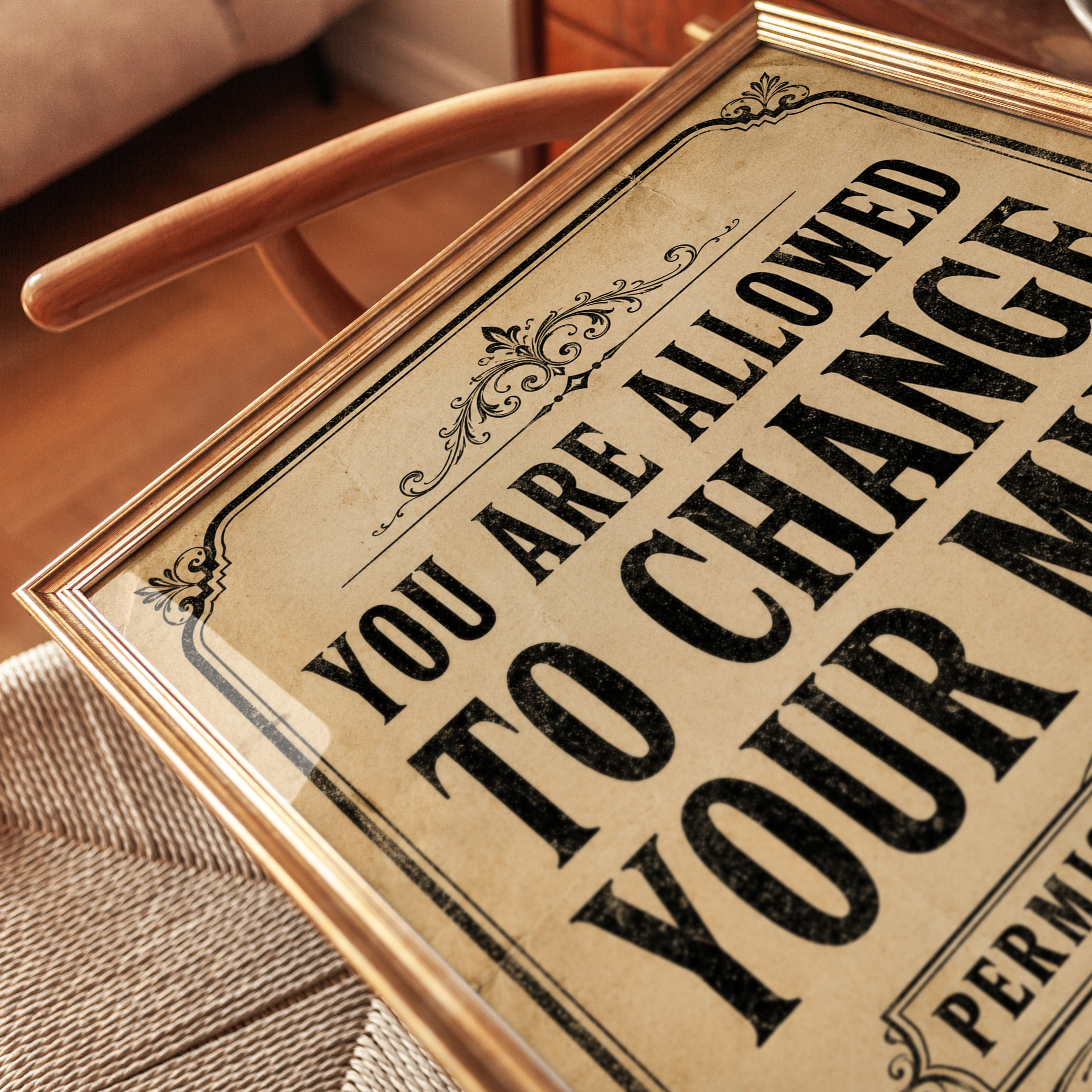 Vintage Motivational Poster - detail