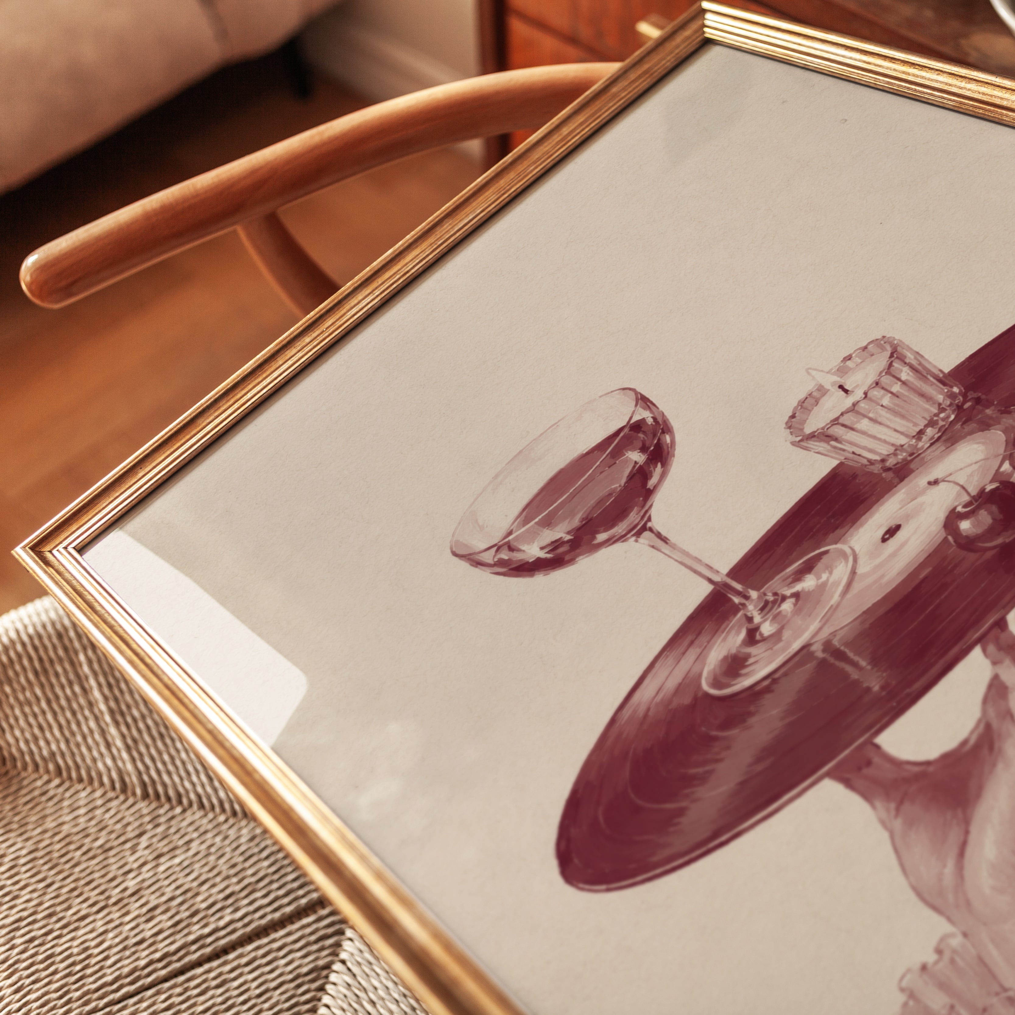 Cocktail Wall Art – Vintage Bar Print - detail
