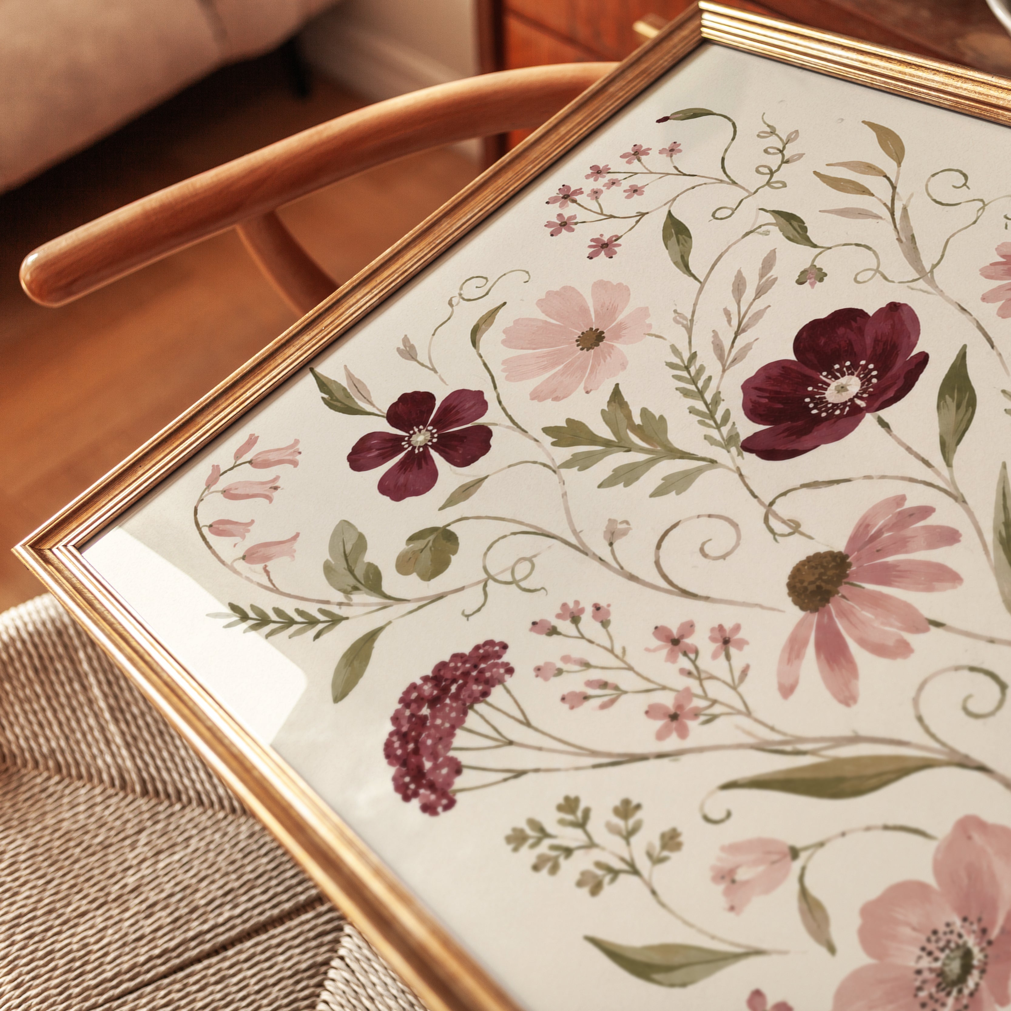 Wildflower Wall Art – Botanical Print - detail