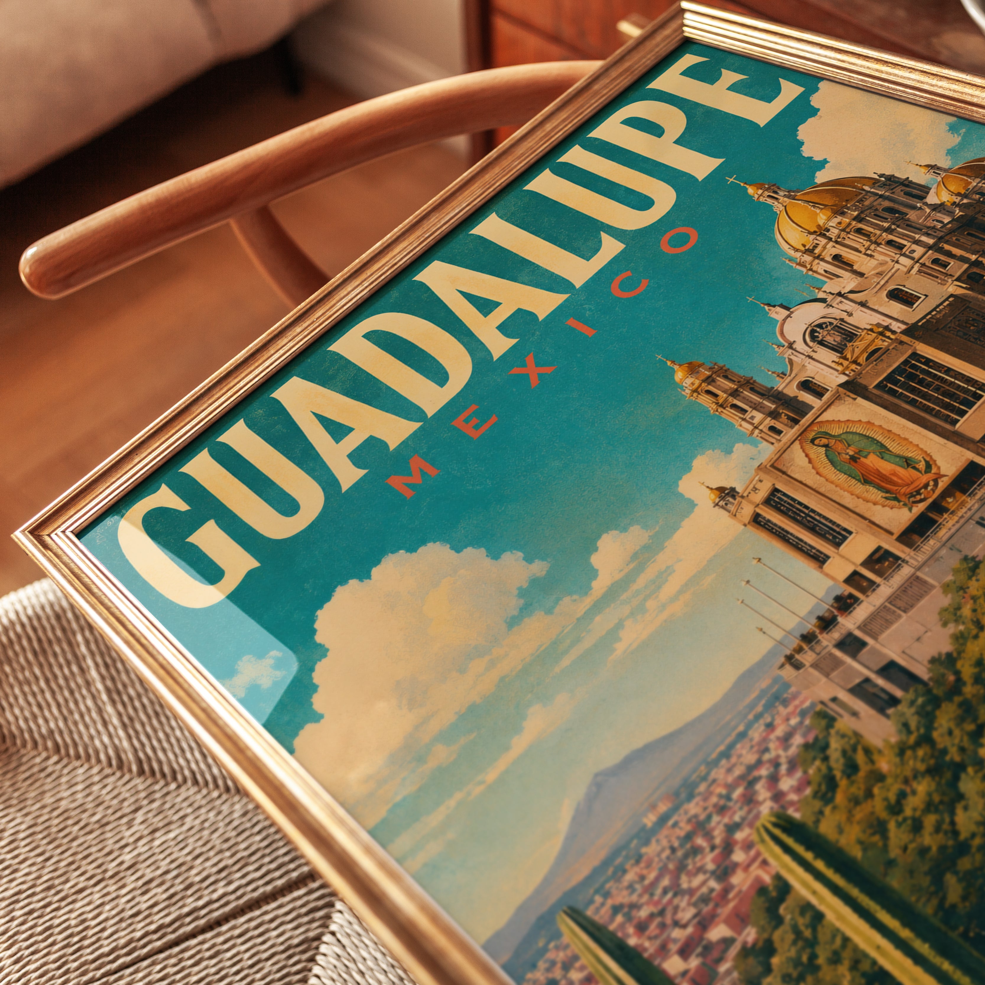 Guadalupe Mexico Poster – Vintage Travel Print - detail