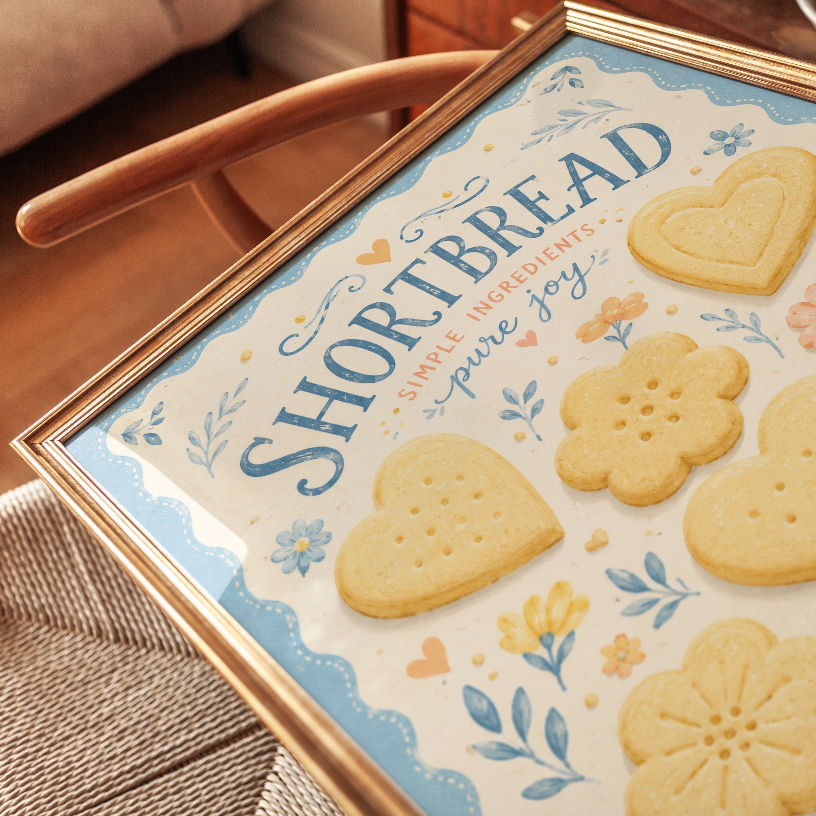 Kitchen Wall Art – Shortbread Cookie Print - detail