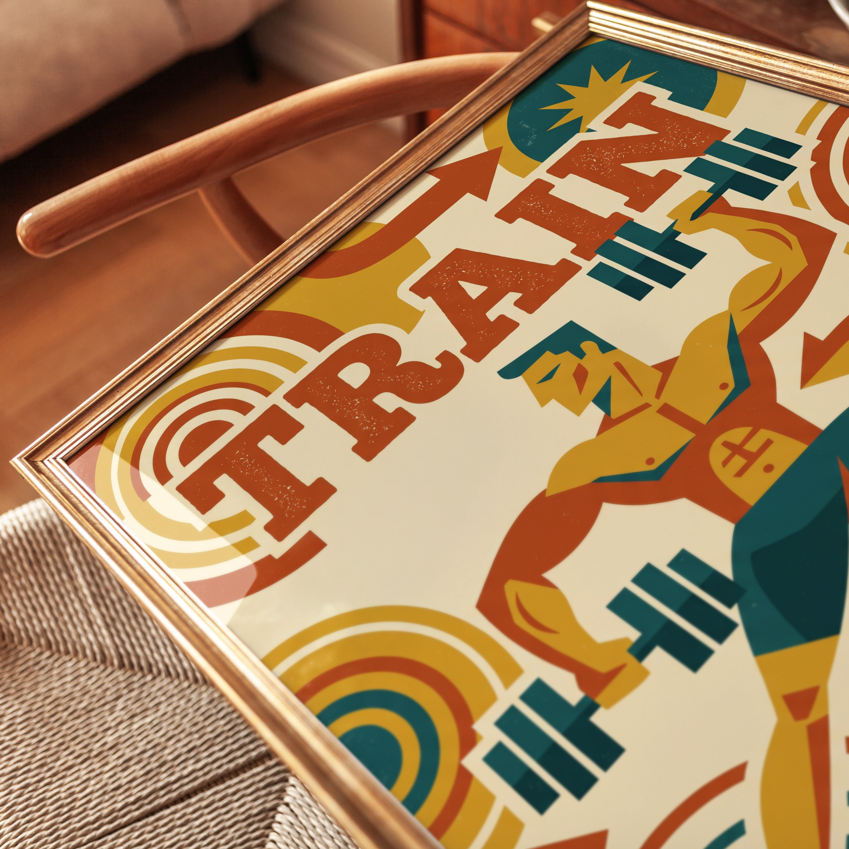Retro Fitness Poster - detail
