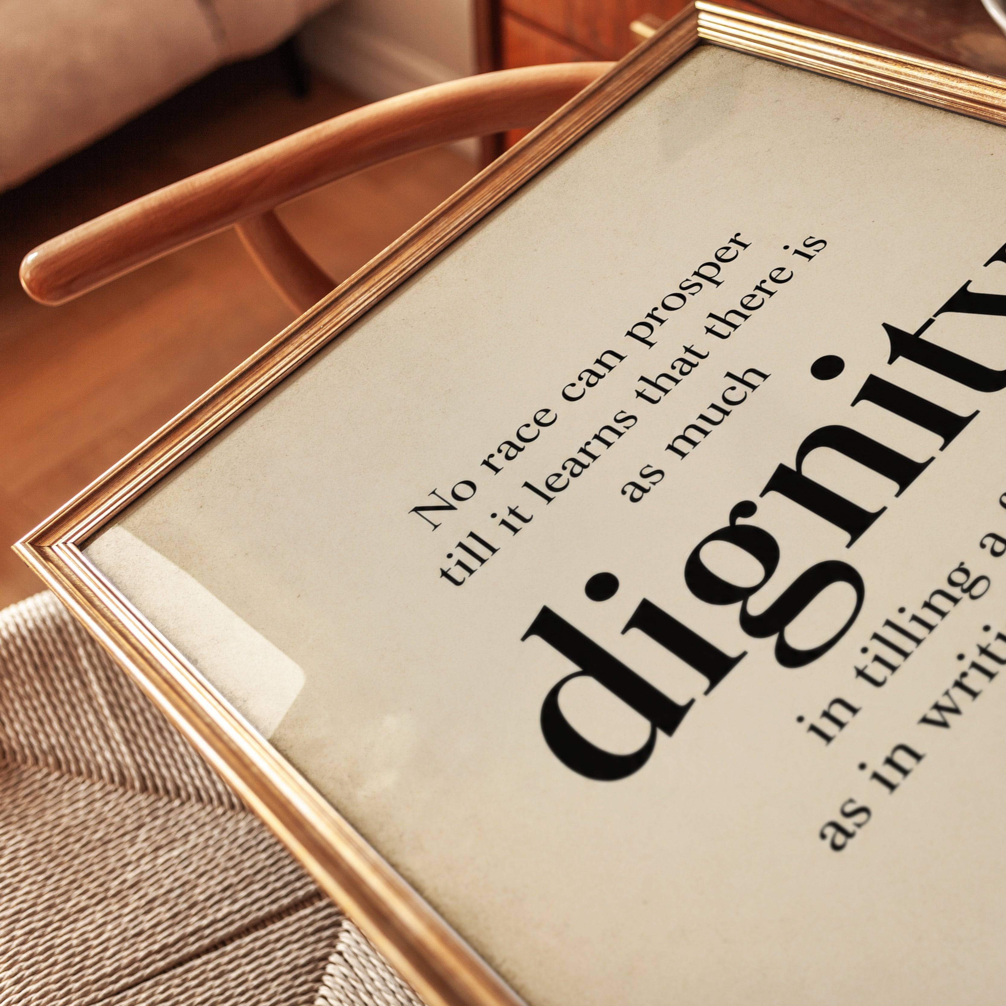 Dignity Quote Print - detail