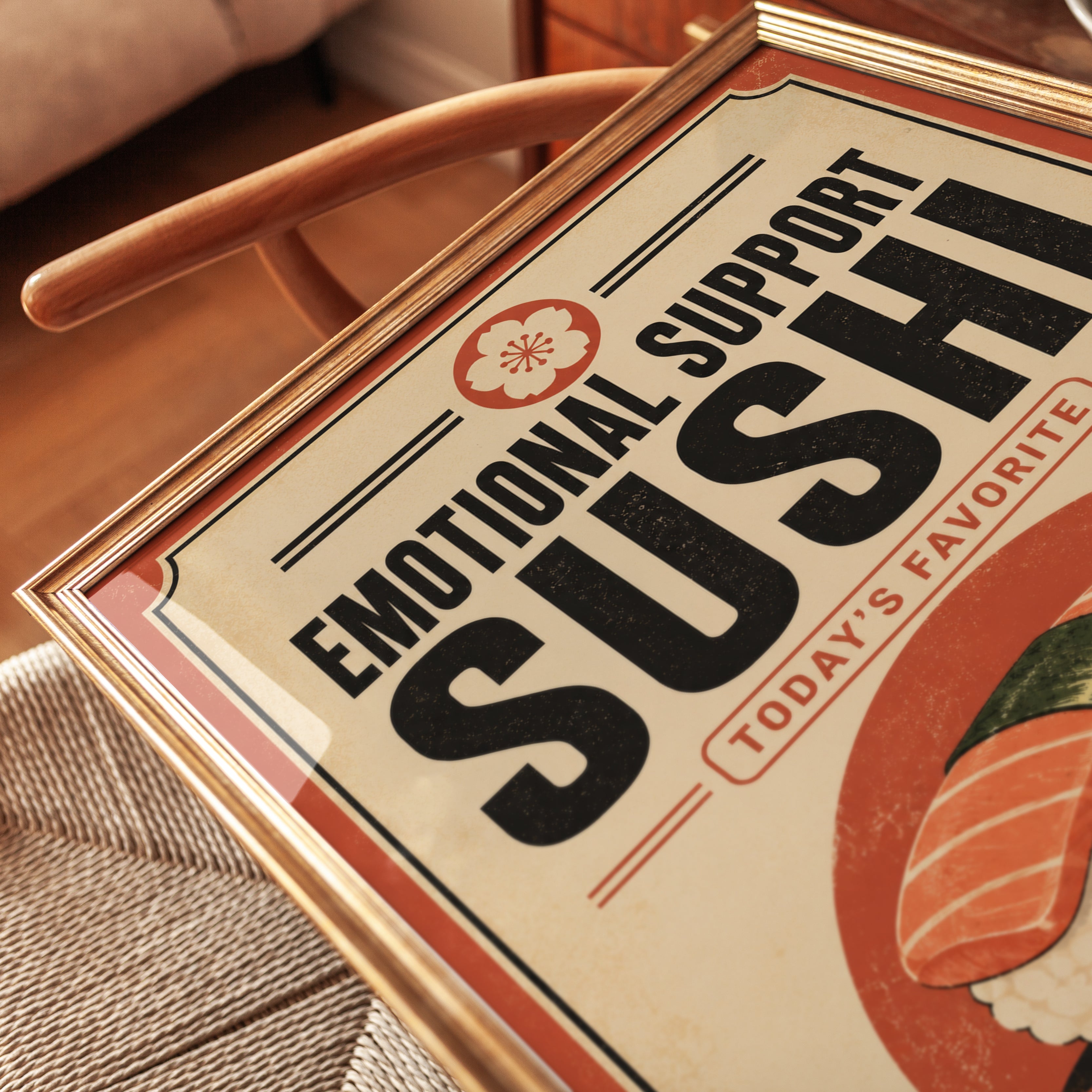 Sushi Wall Art – Funny Kitchen Decor - detail