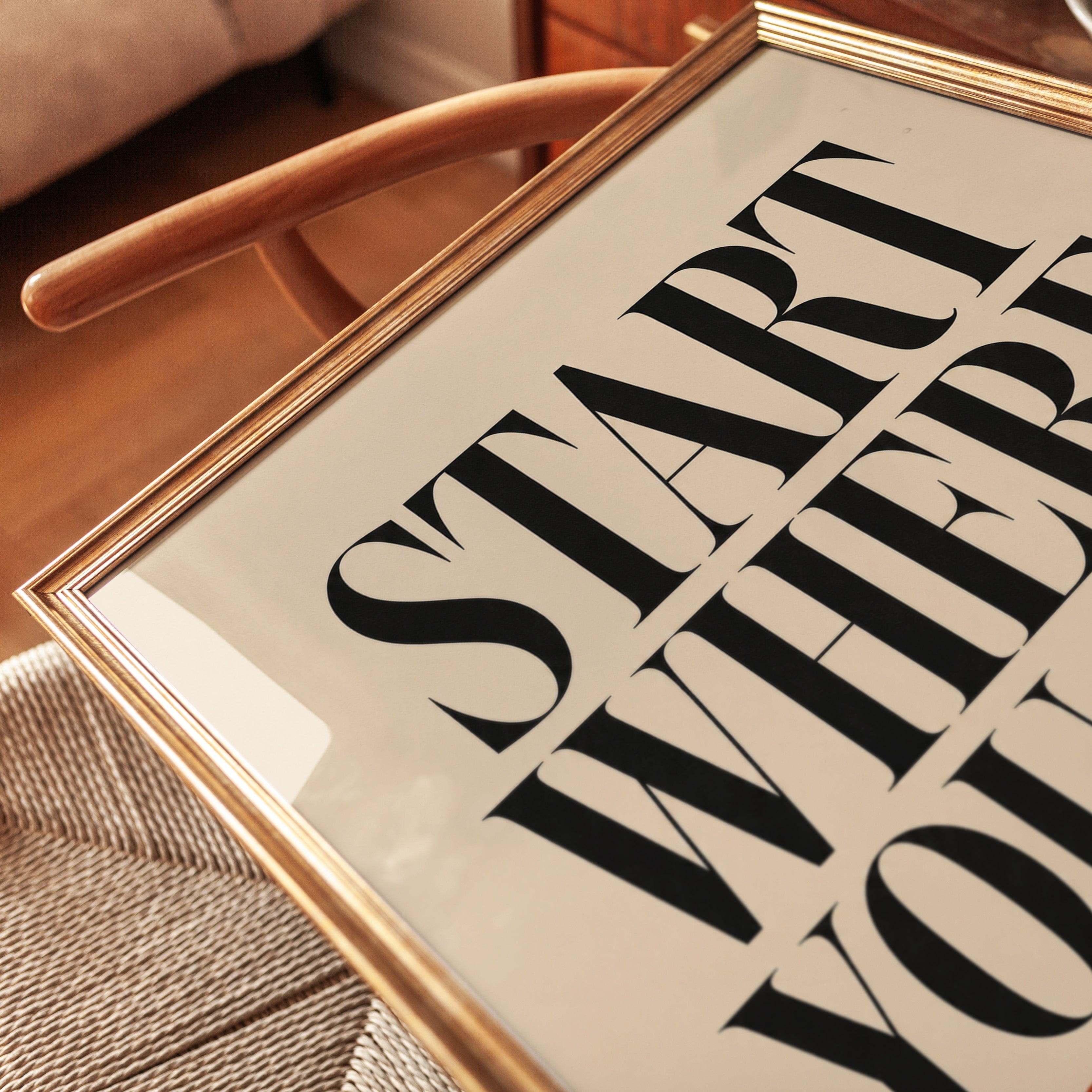 Motivational Wall Art – Start Where You Are Print - detail