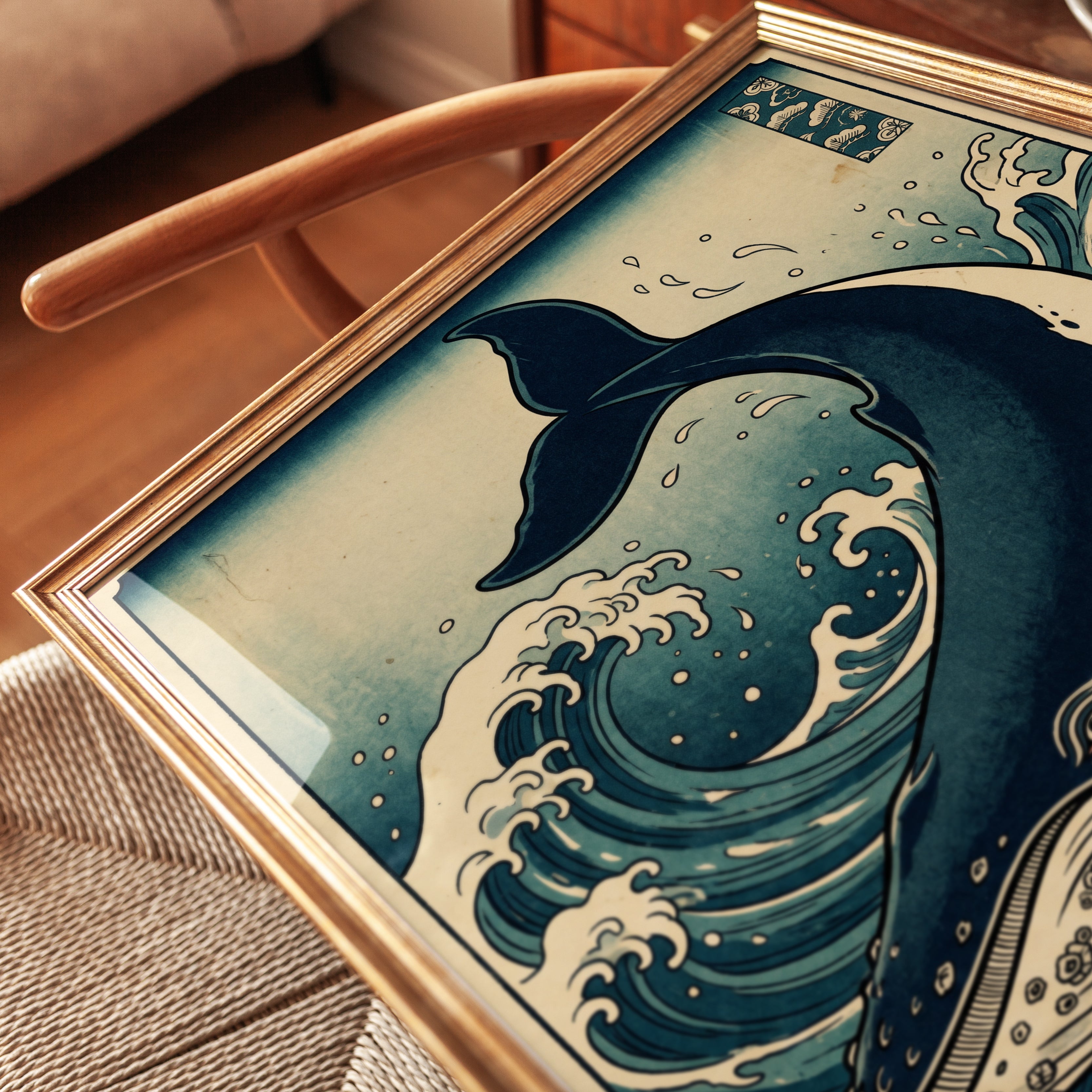 Orca Whale Print - detail