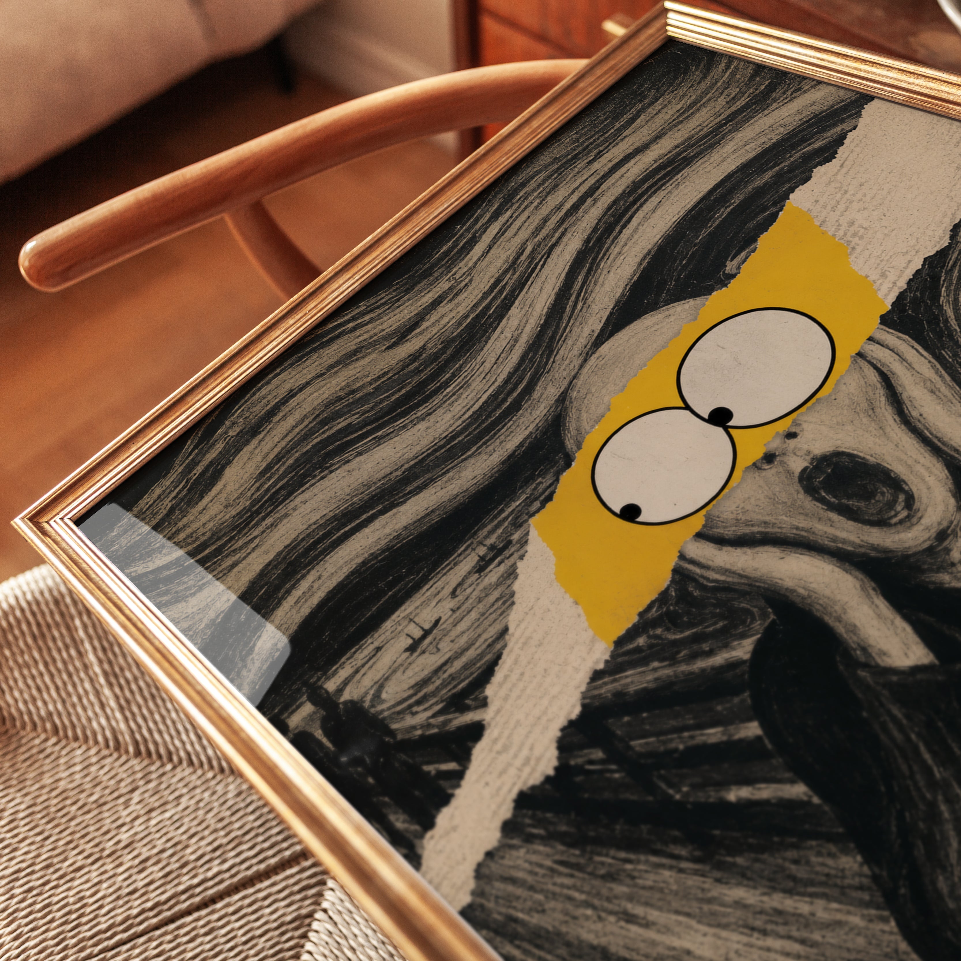 Surrealist Wall Art – Abstract Figure Print - detail