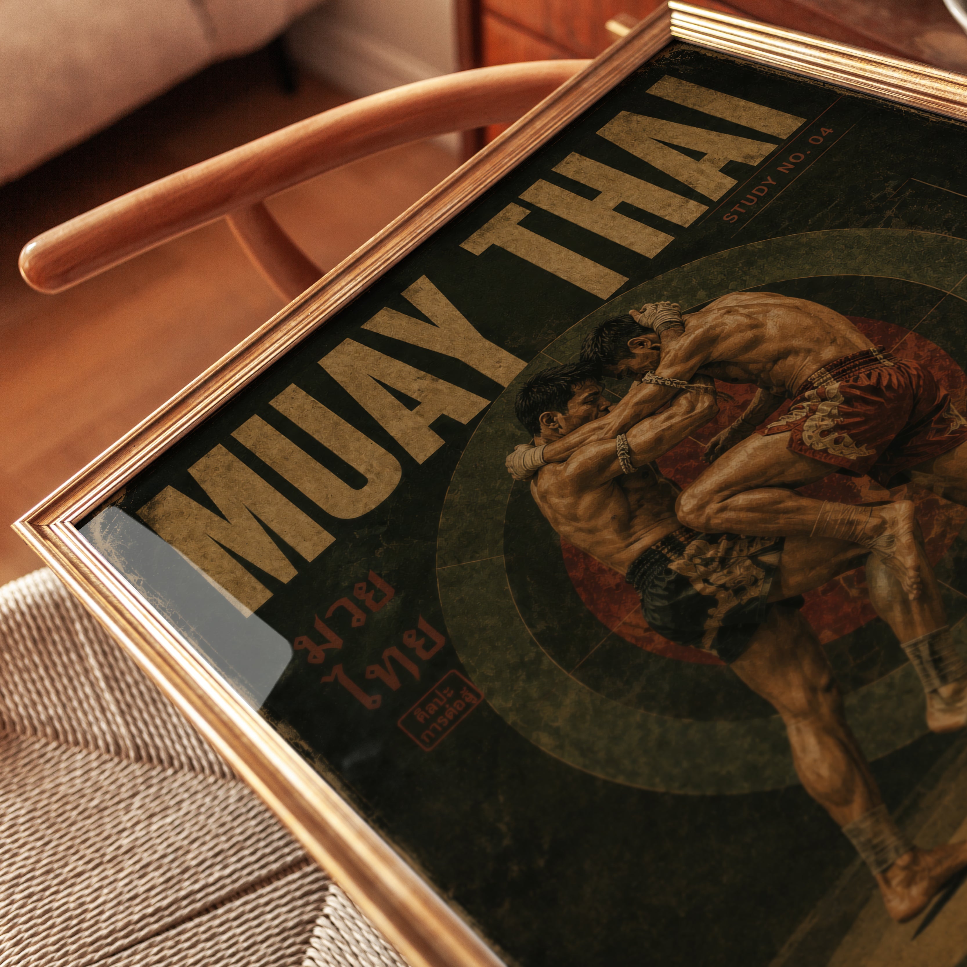 Muay Thai Vintage Poster - detail