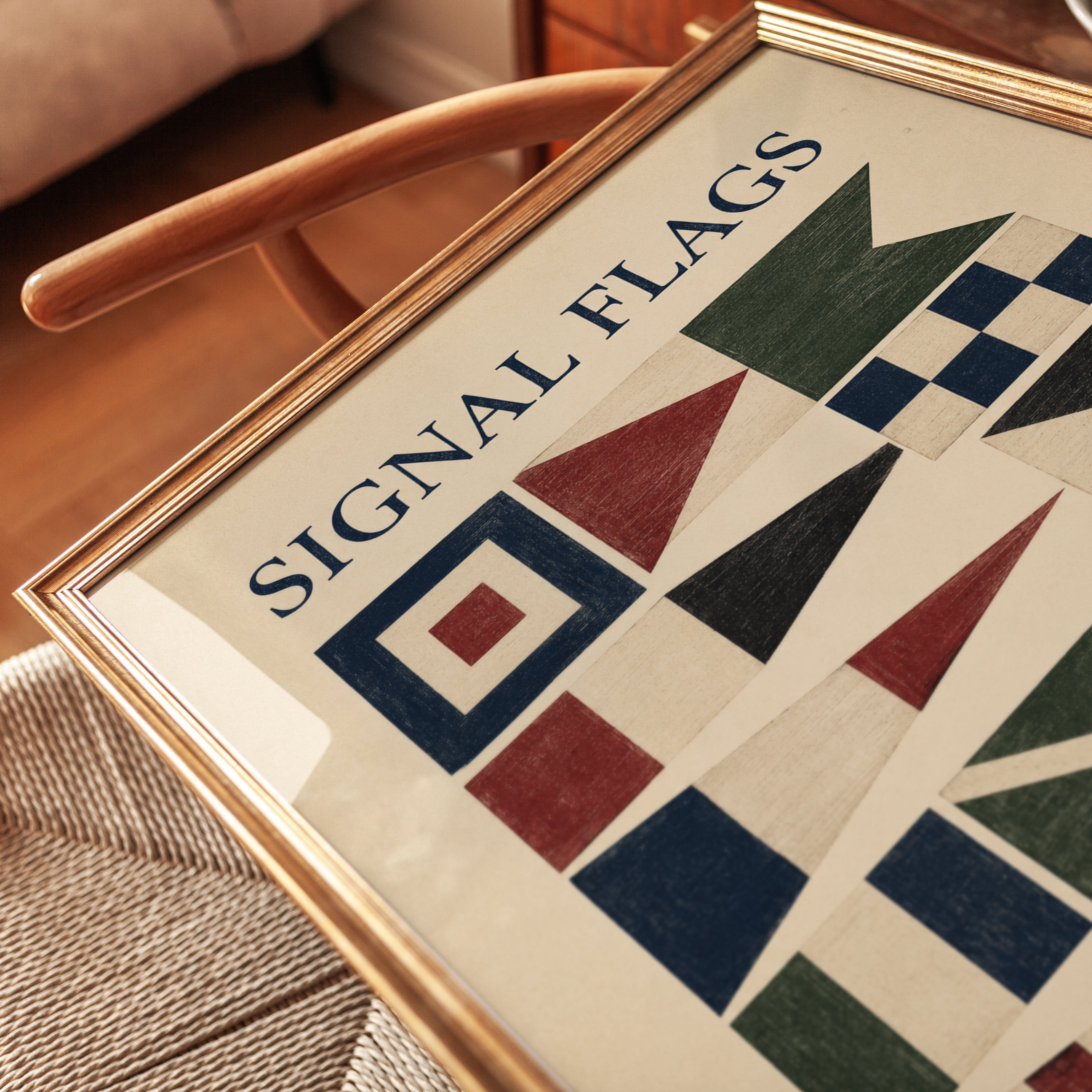 Nautical Signal Flags Print – Maritime Wall Art - detail