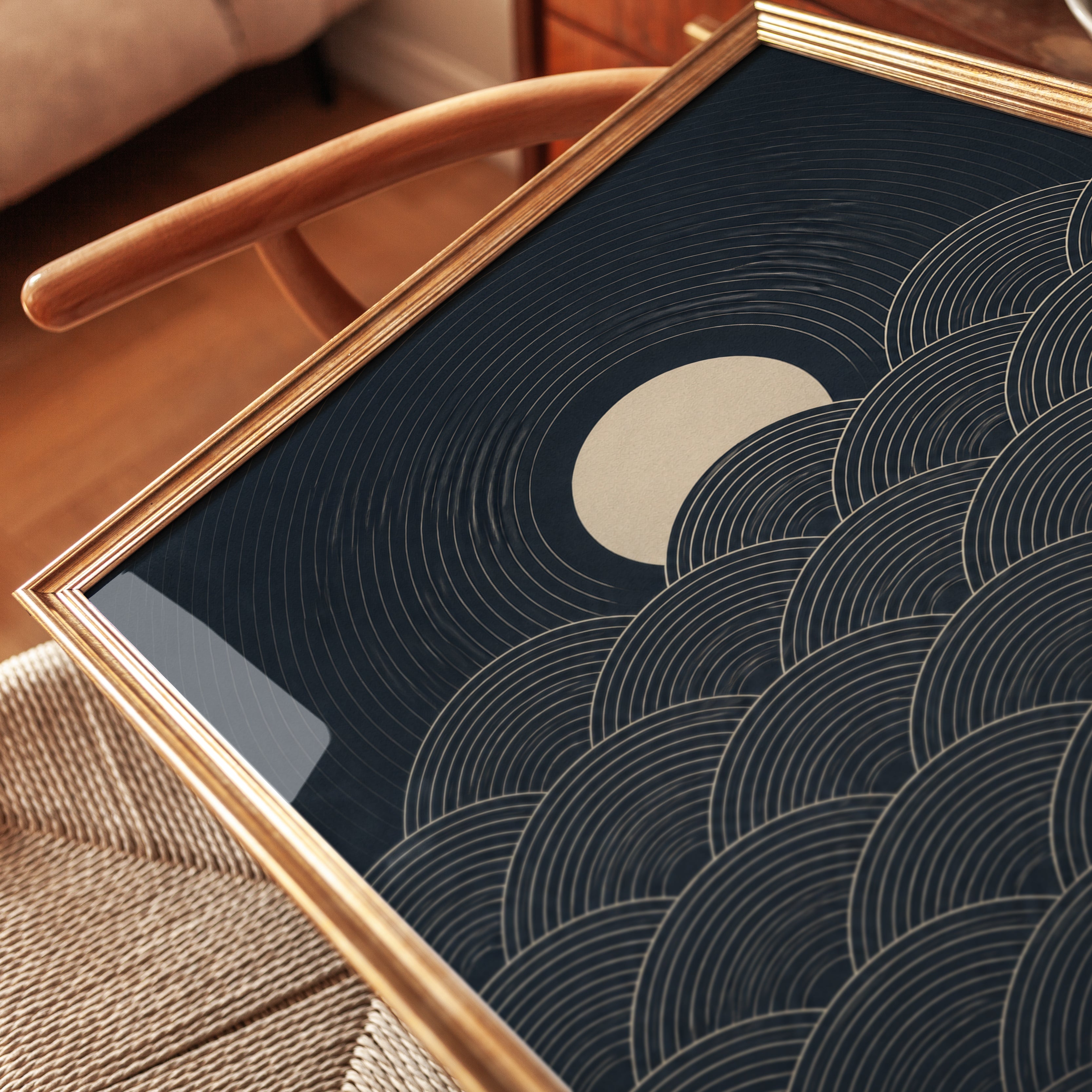 Wave Art Print: Japanese Seigaiha Pattern - detail