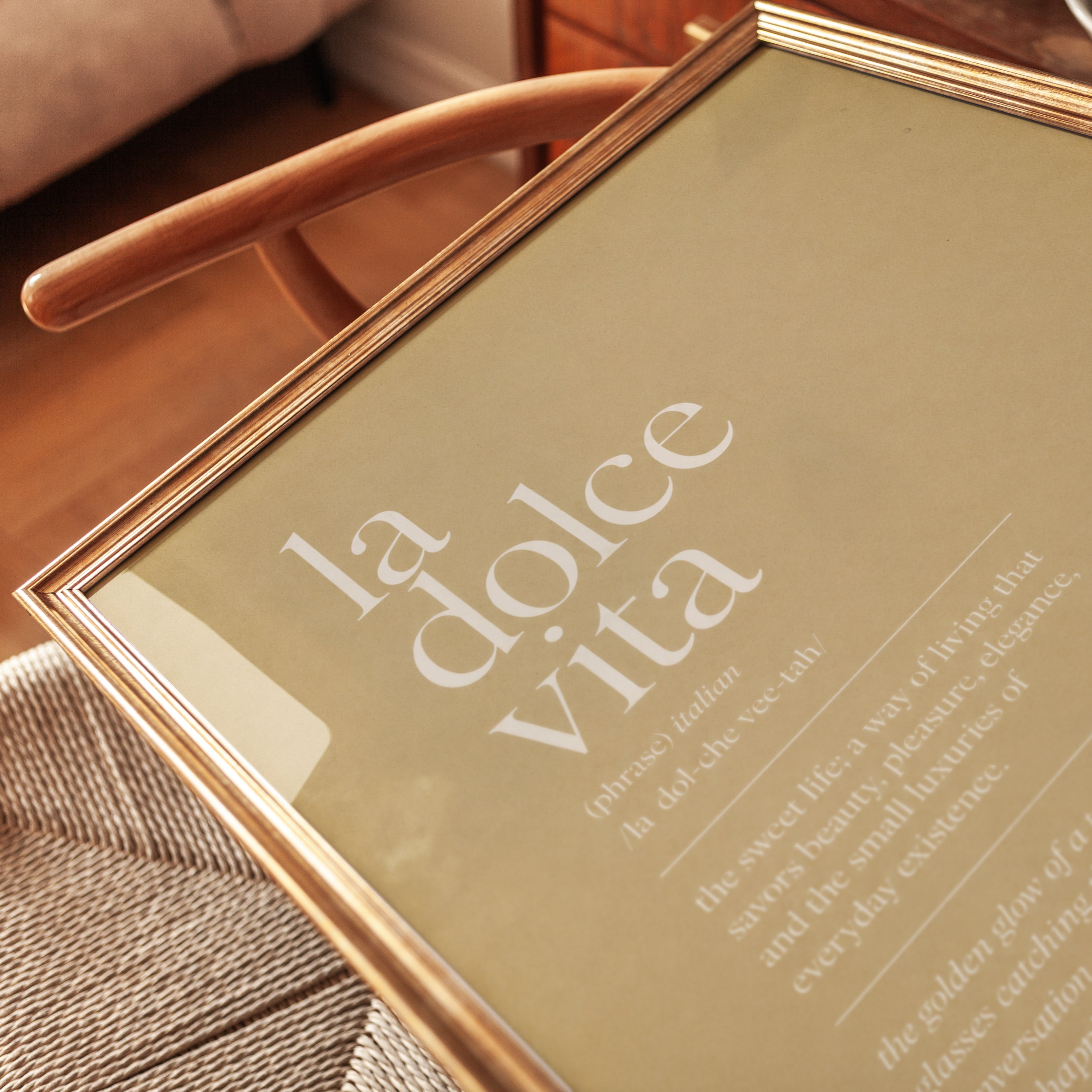 La Dolce Vita Wall Art – Italian Quote - detail