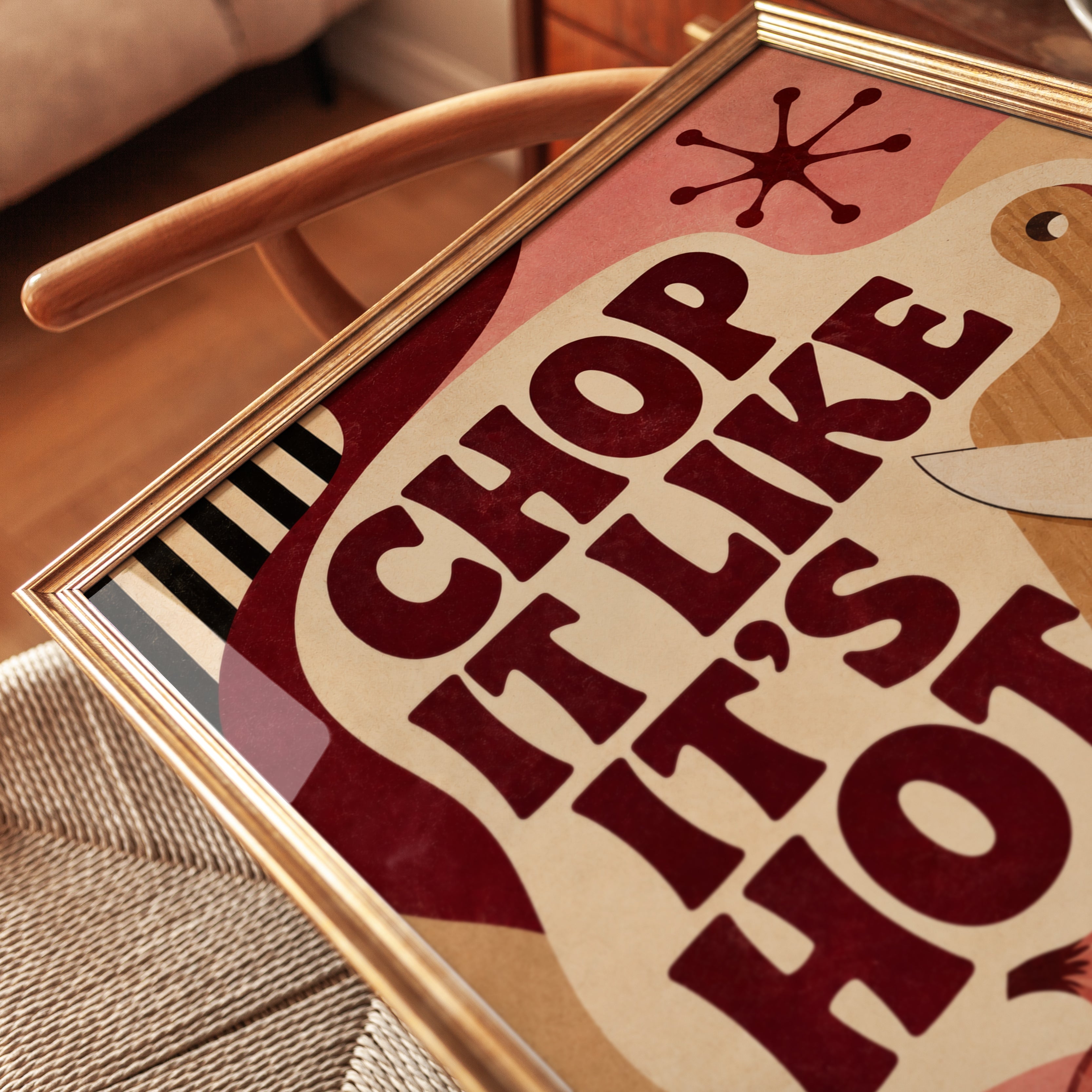 Kitchen Wall Art Print: Retro Mid-Century Cooking - detail