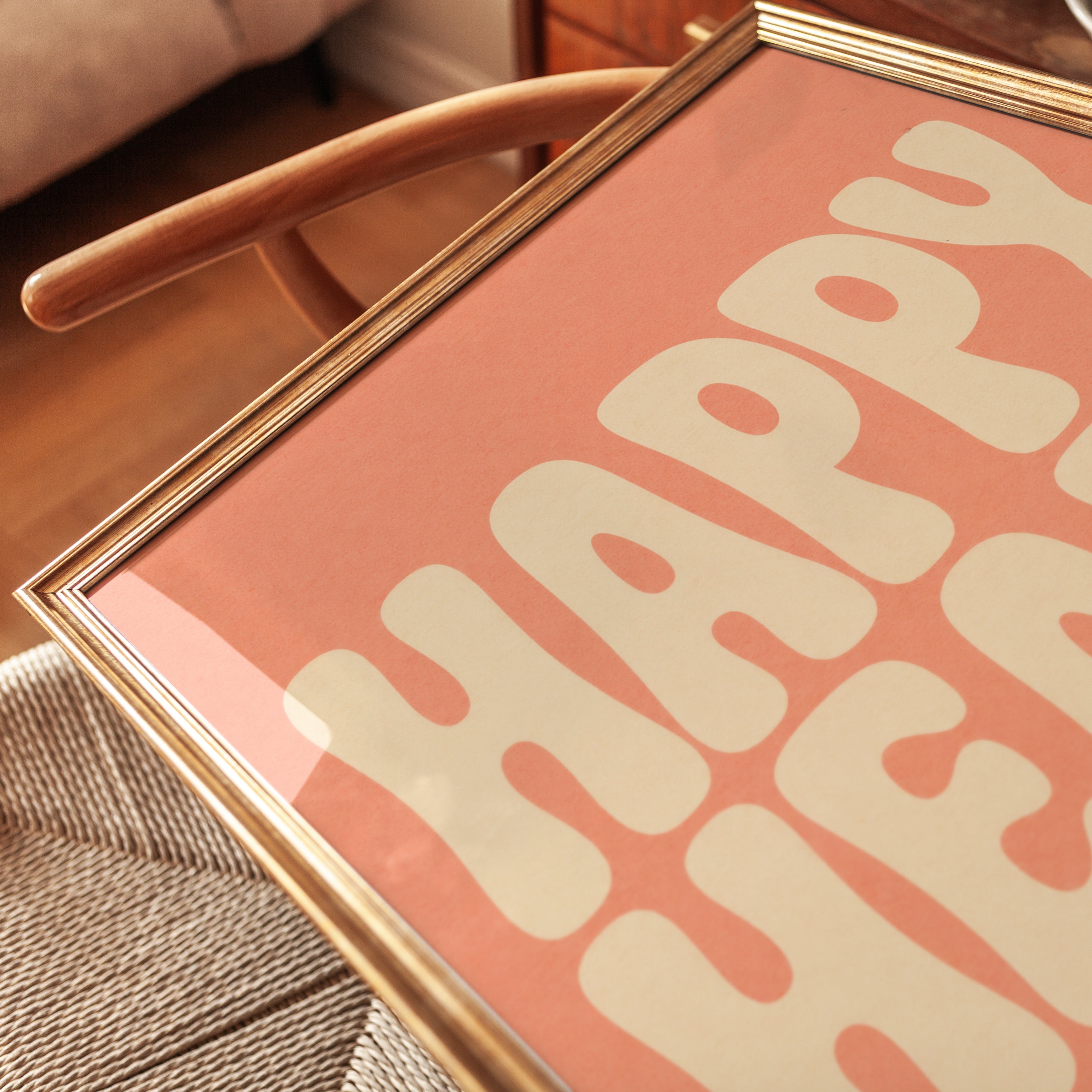 Happy Heart Wall Art Print - detail