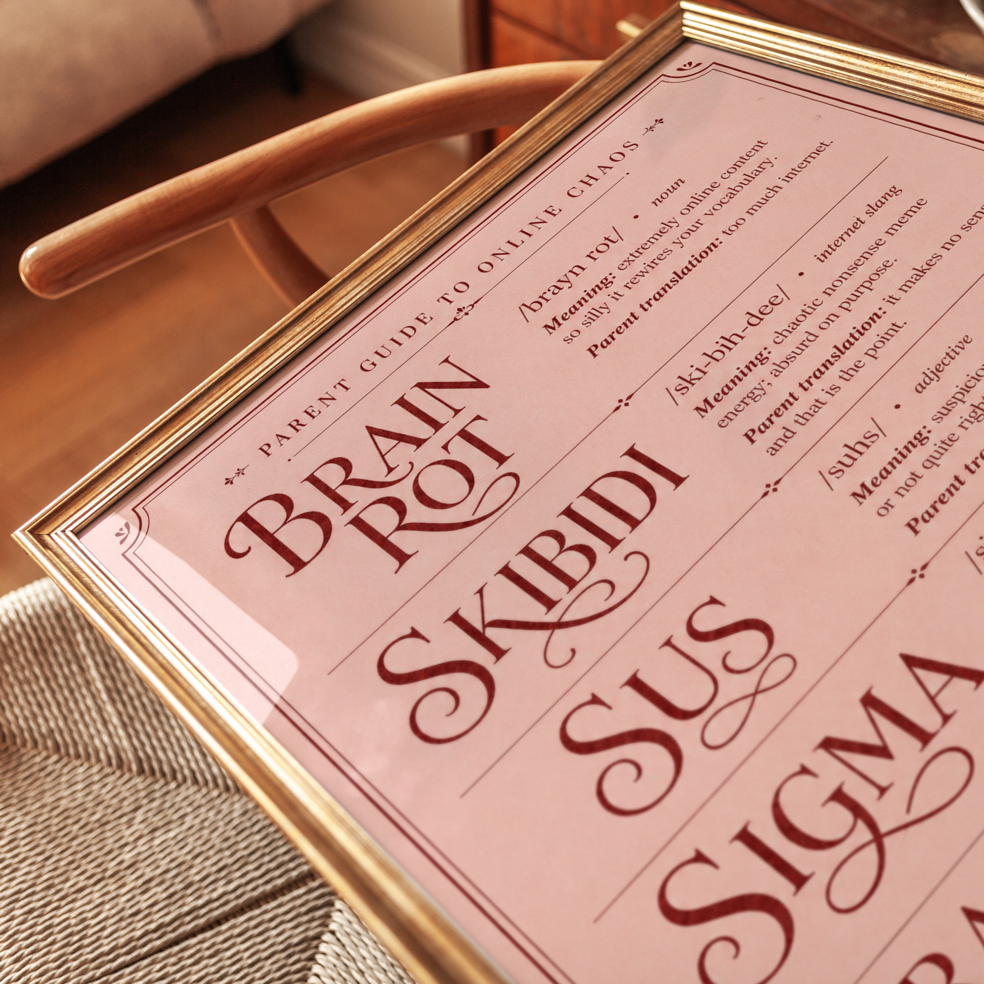 Internet Slang Poster – Gen Z Dictionary Print - detail