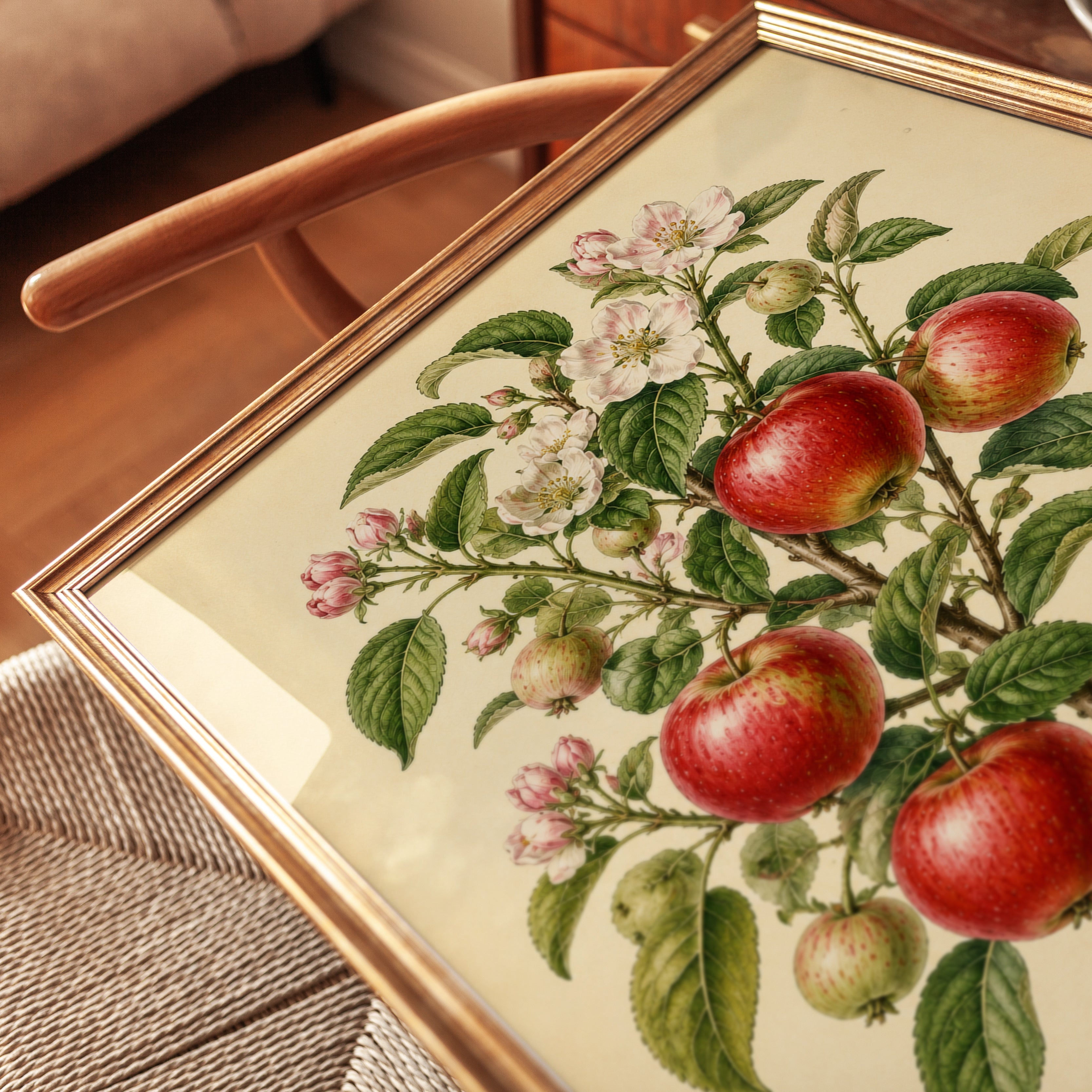 Apple Tree Botanical Print: Vintage Scientific Illustration - detail