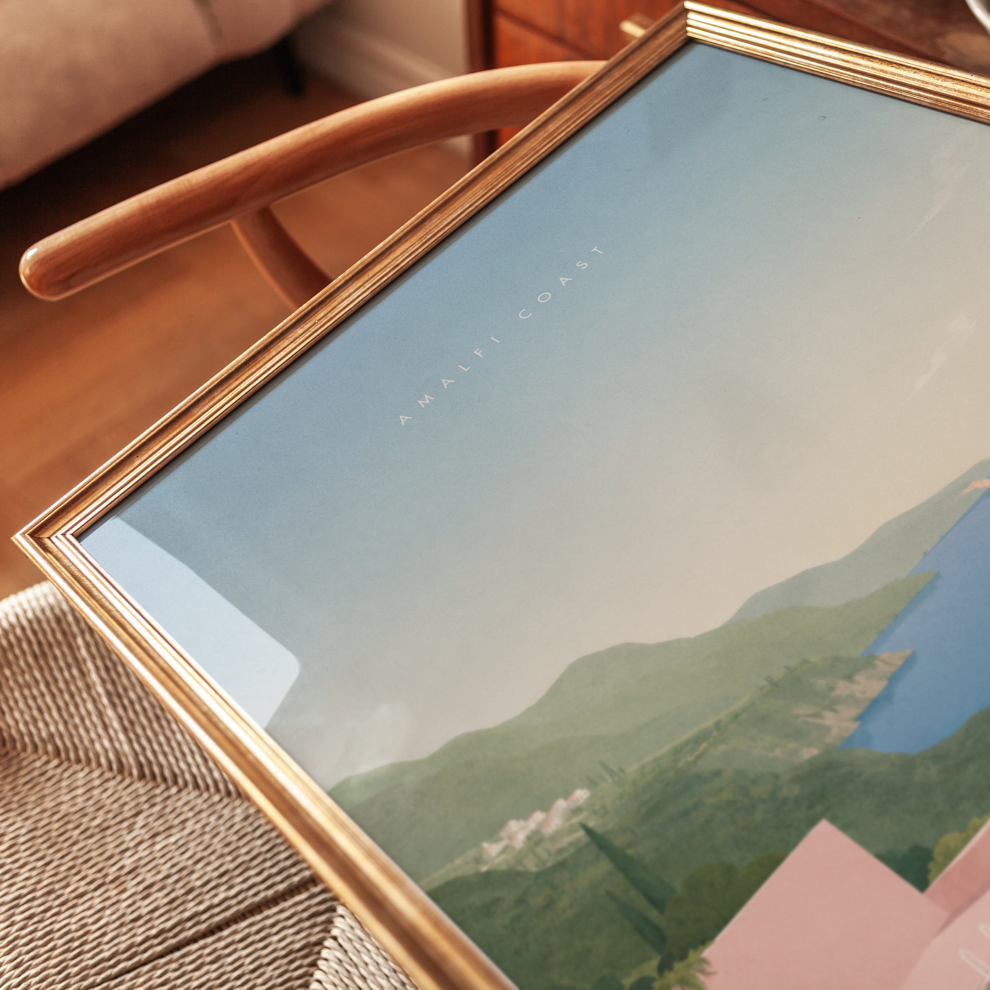 Amalfi Coast Poster – Italy Travel Print - detail