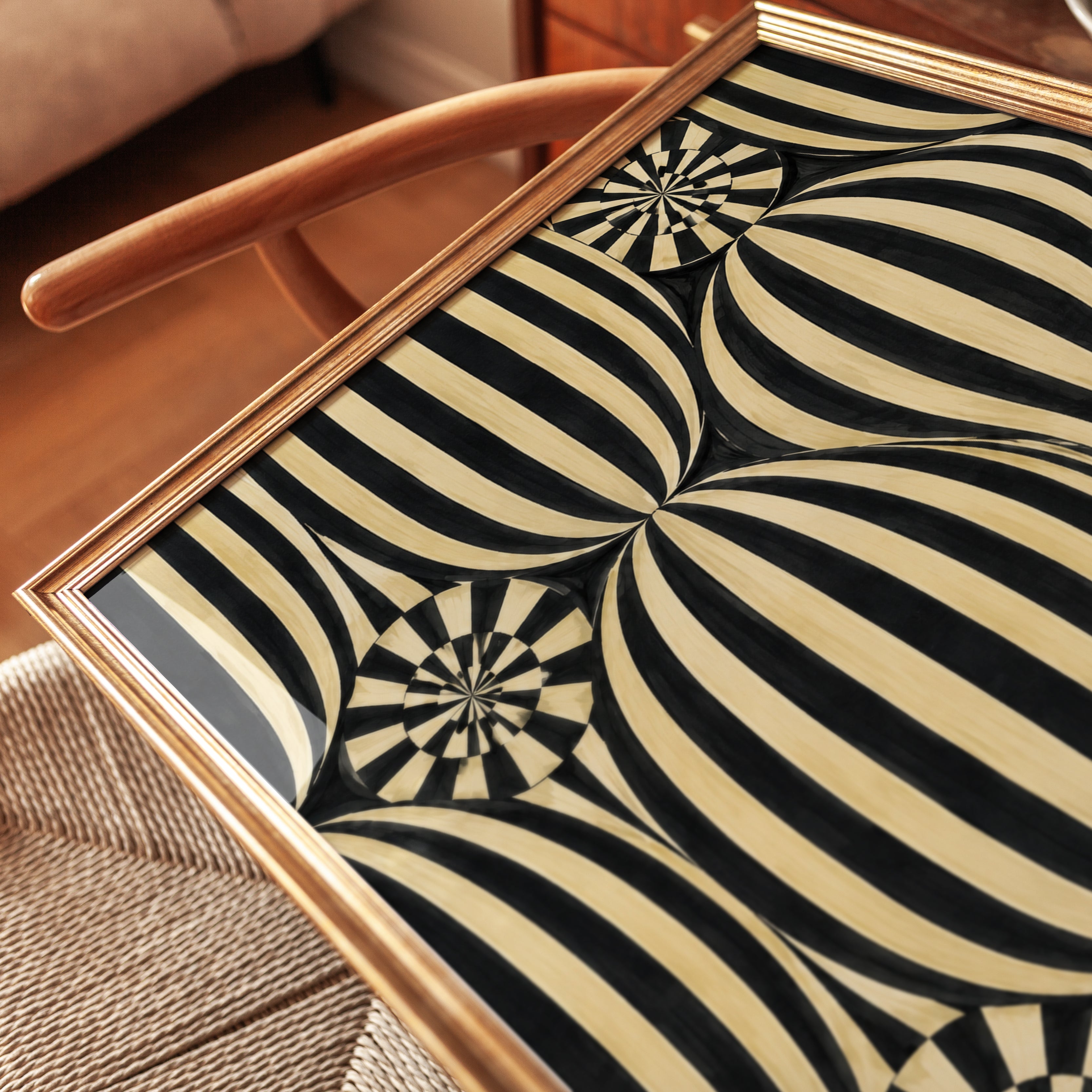 Op Art Print – Geometric Optical Illusion - detail