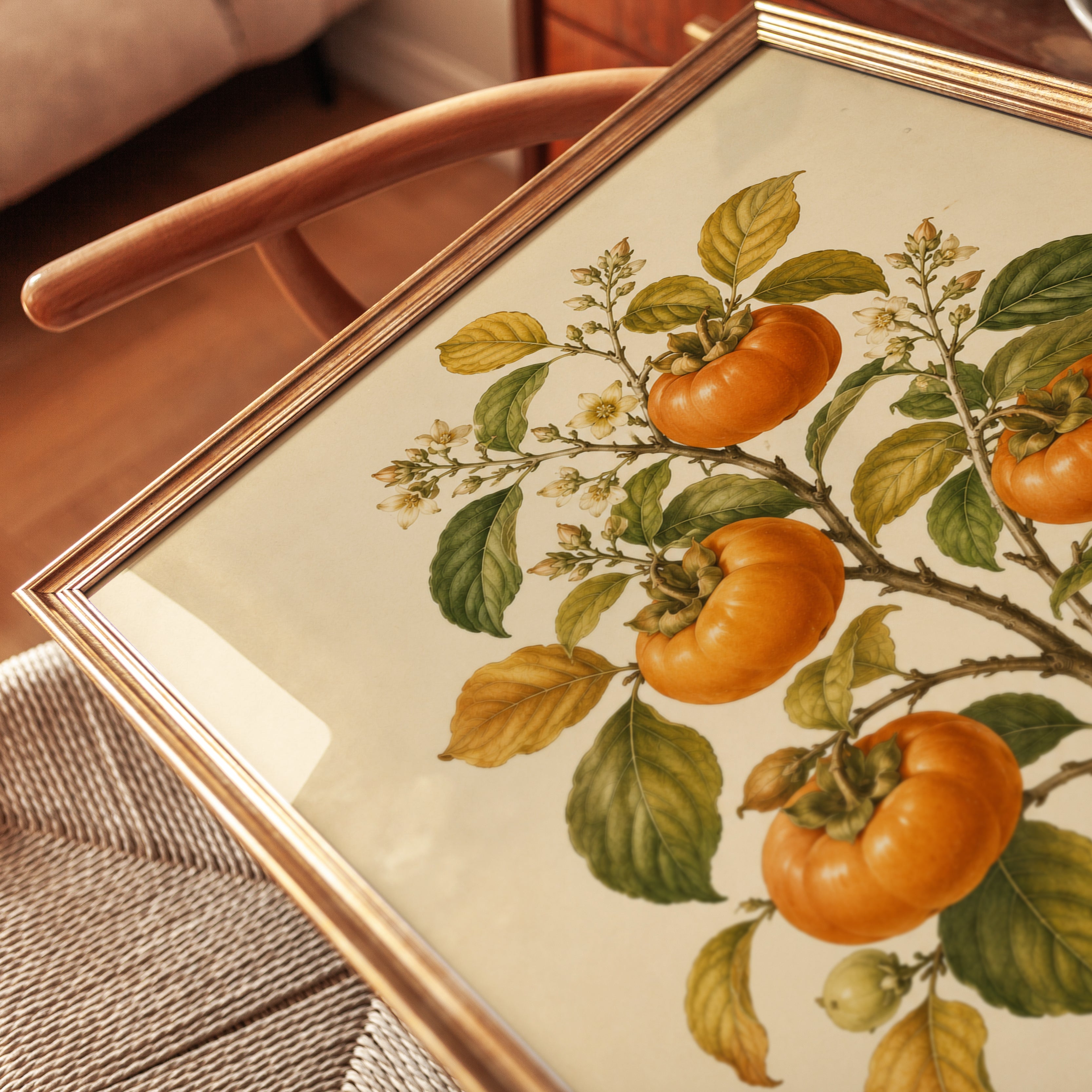 Botanical Tomato Plant Print: Vintage Illustration Wall Art - detail