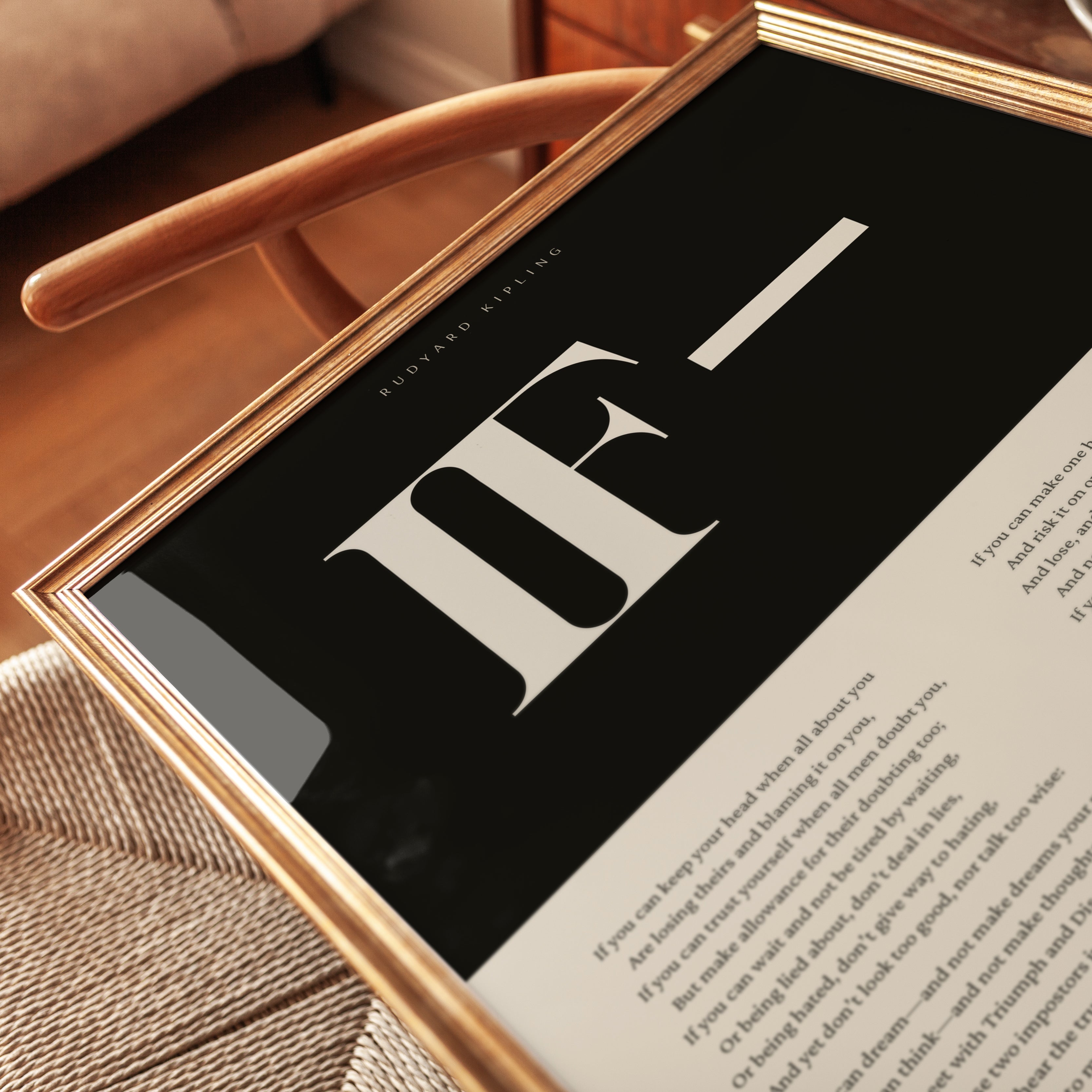 Literary Quote Poster – If Poem Print - detail