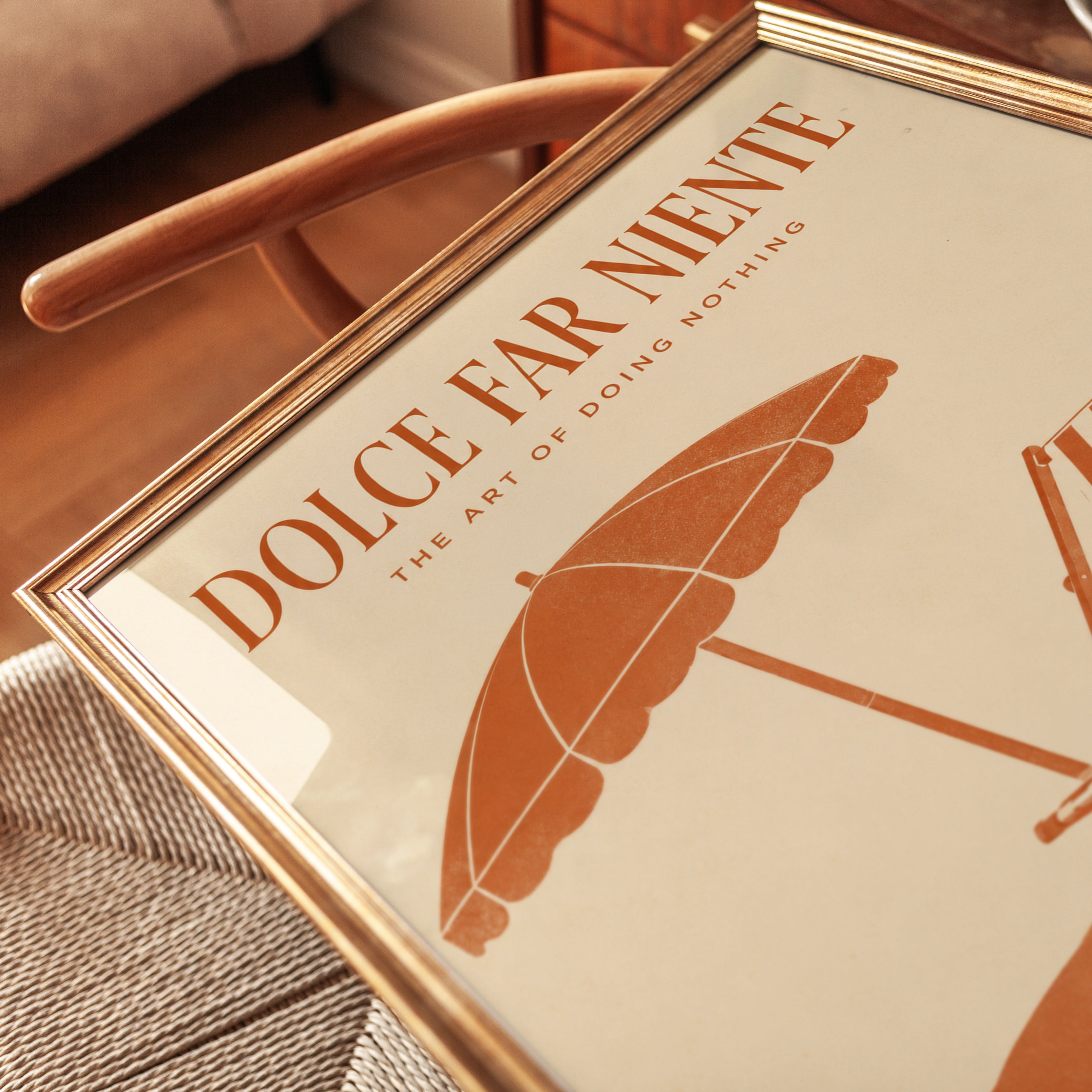 Dolce Far Niente Beach Print - detail