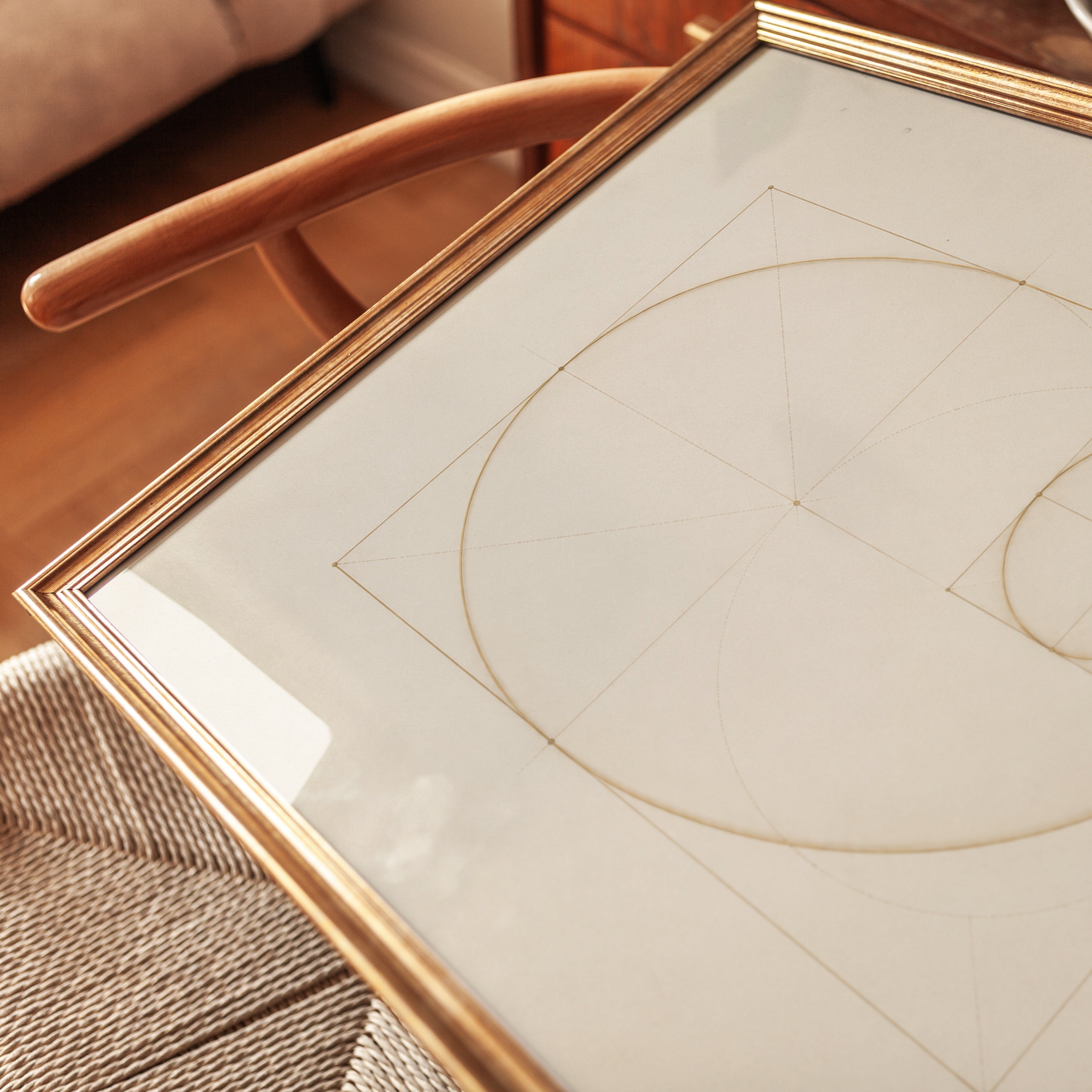 Golden Spiral Wall Art: Fibonacci Sequence - detail