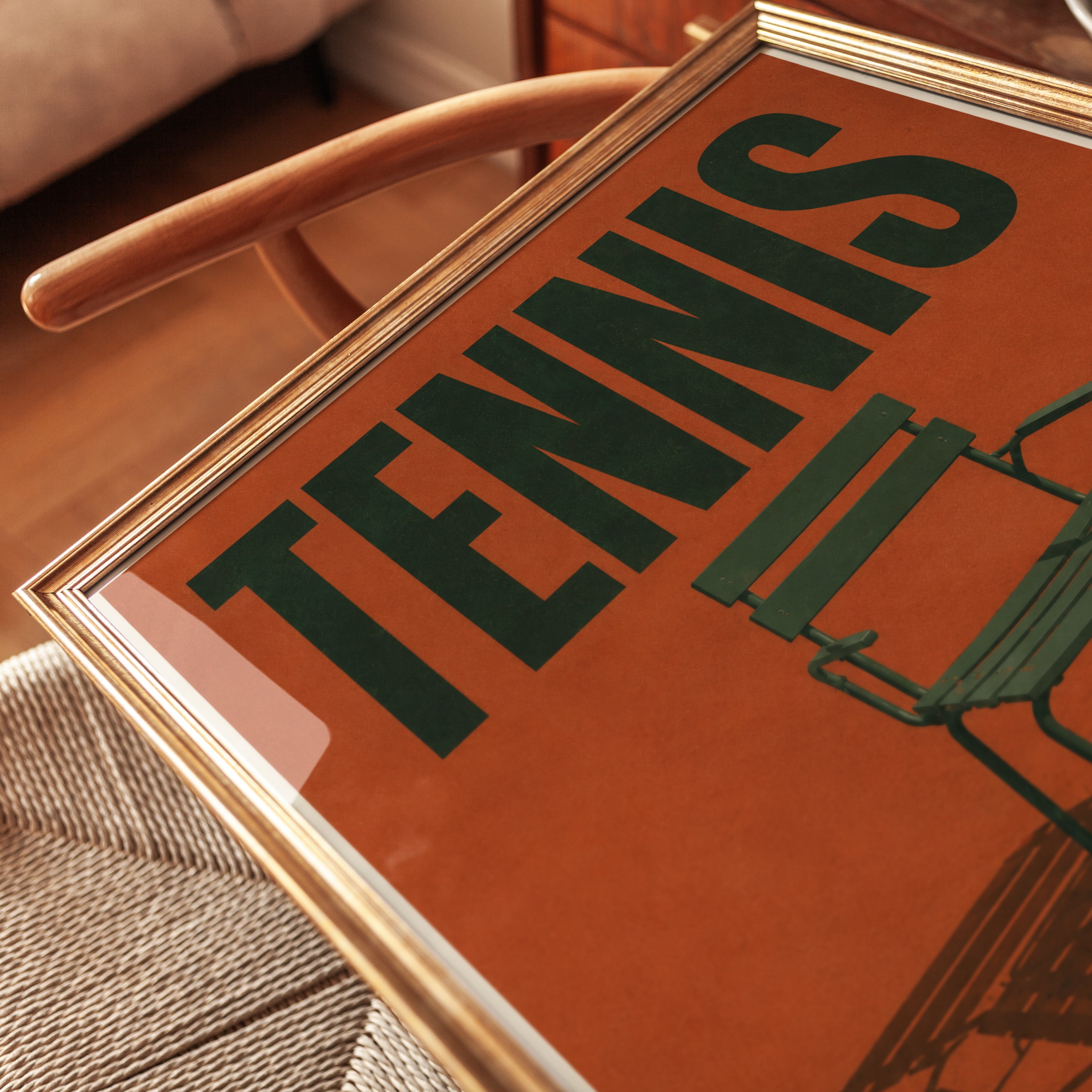 Tennis Wall Art – Retro Sports Poster - detail