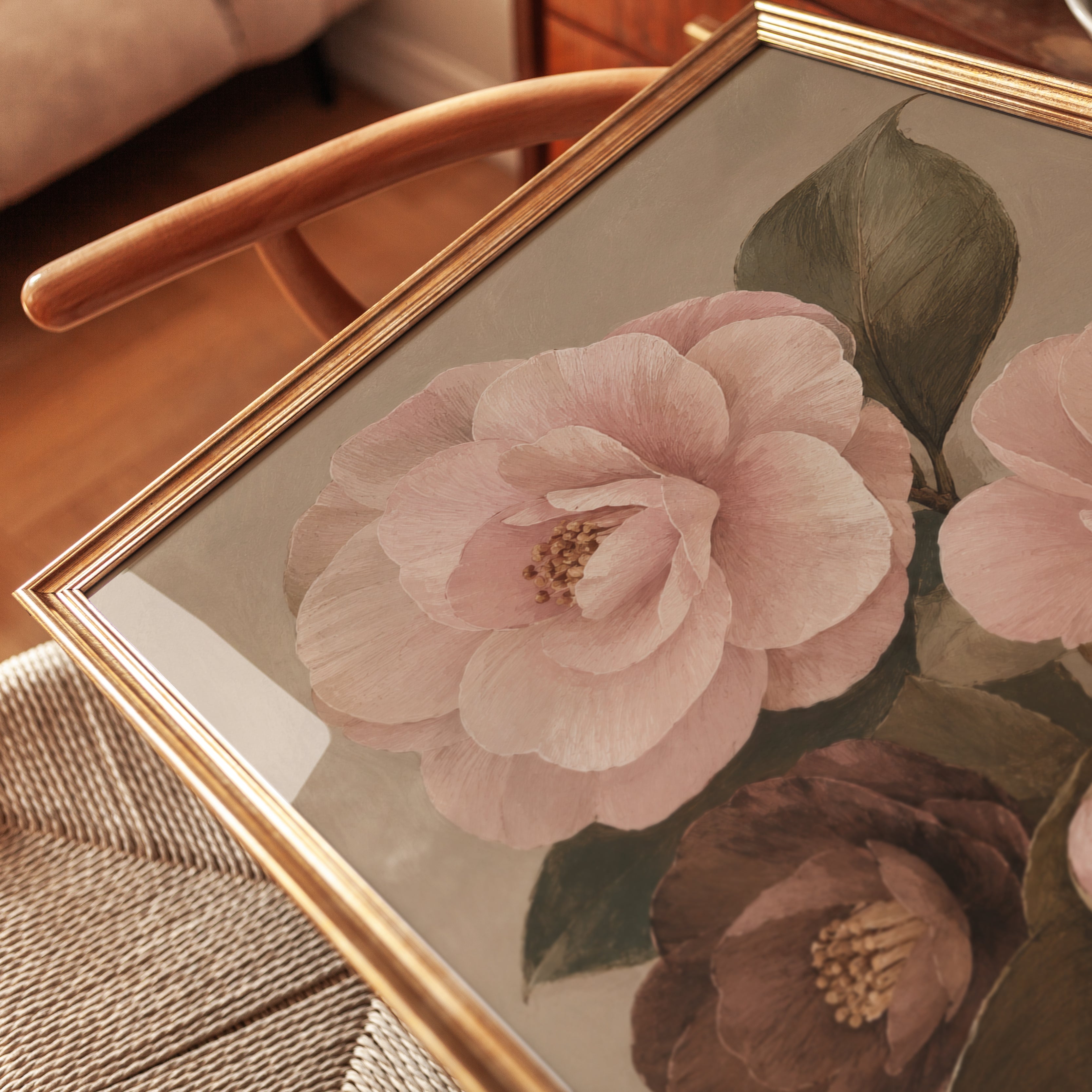 Vintage Floral Wall Art - detail