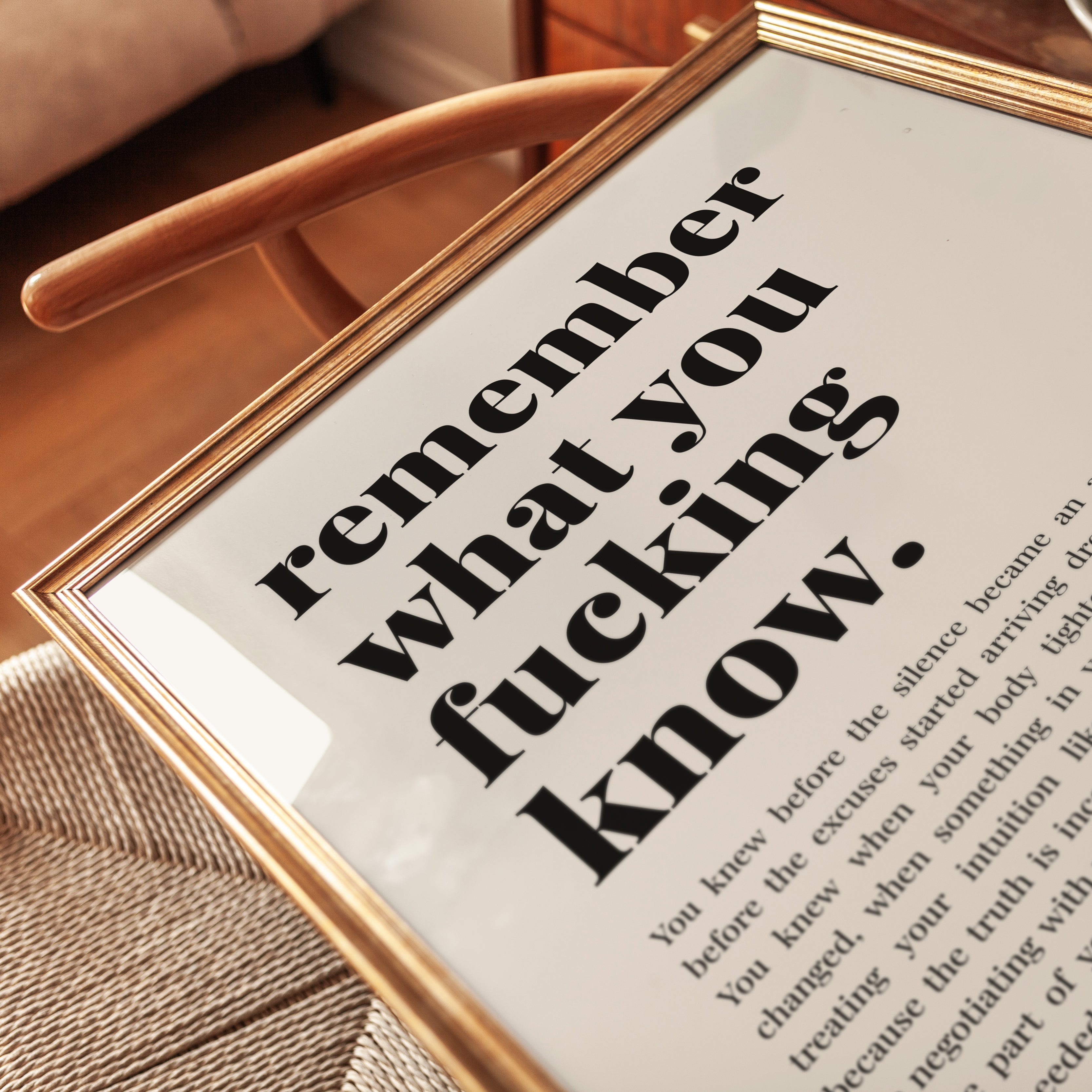 Trust Yourself Print – Intuition Wall Art - detail